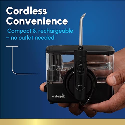 Miniatura 6 de Waterpik ION Professional - Limpiador de dientes inalámbrico de agua recargable y portátil, negro, 1 unidad
