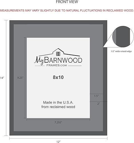 Miniatura 2 de My Barnwood Frames - Marco de fotos de madera de granero recuperada de la serie Lighthouse de 4 x 6 pulgadas (ancho del marco de 2 pulgadas)