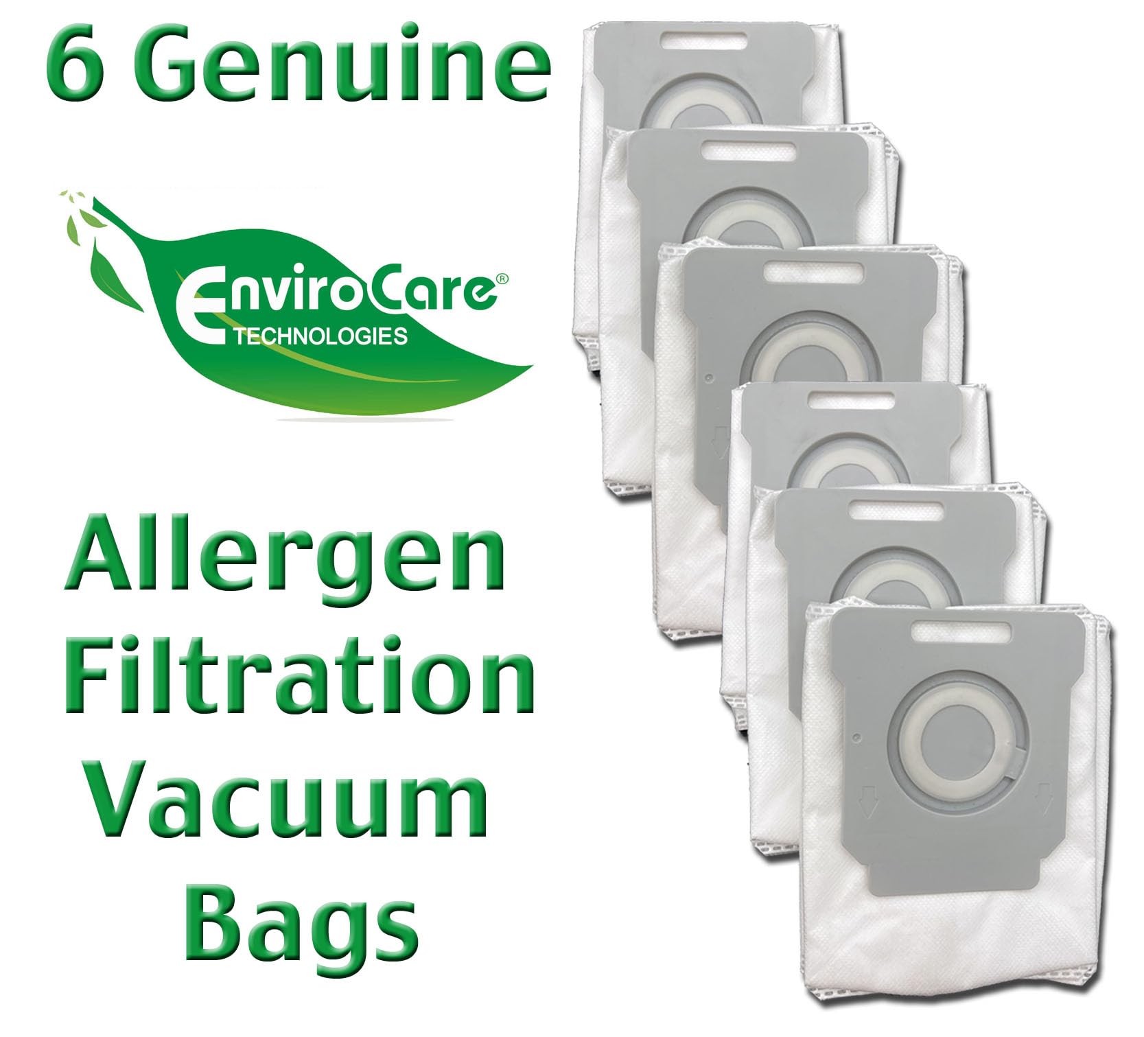 EnviroCare Replacement Allergen Vacuum Cleaner Bags Designed to fit iRobot Roombai7, i7+, i7Plus, i8, i8+, i3, i3+, i4, i4+, i6, i6+, j7, j7+, s9, s9+, s9Plus, i and s Series Clean Base Automatic Dirt