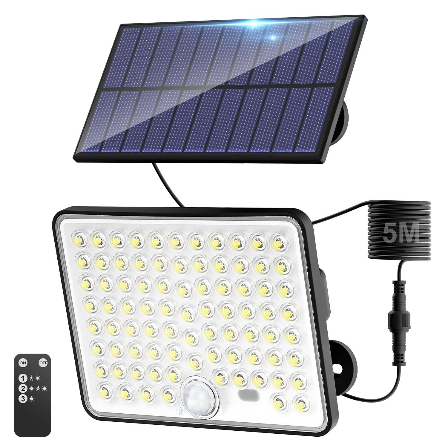 Kolpop Solar Lights Outdoor with Lenses, Remote Solar Security Lights Outdoor Motion Sensor