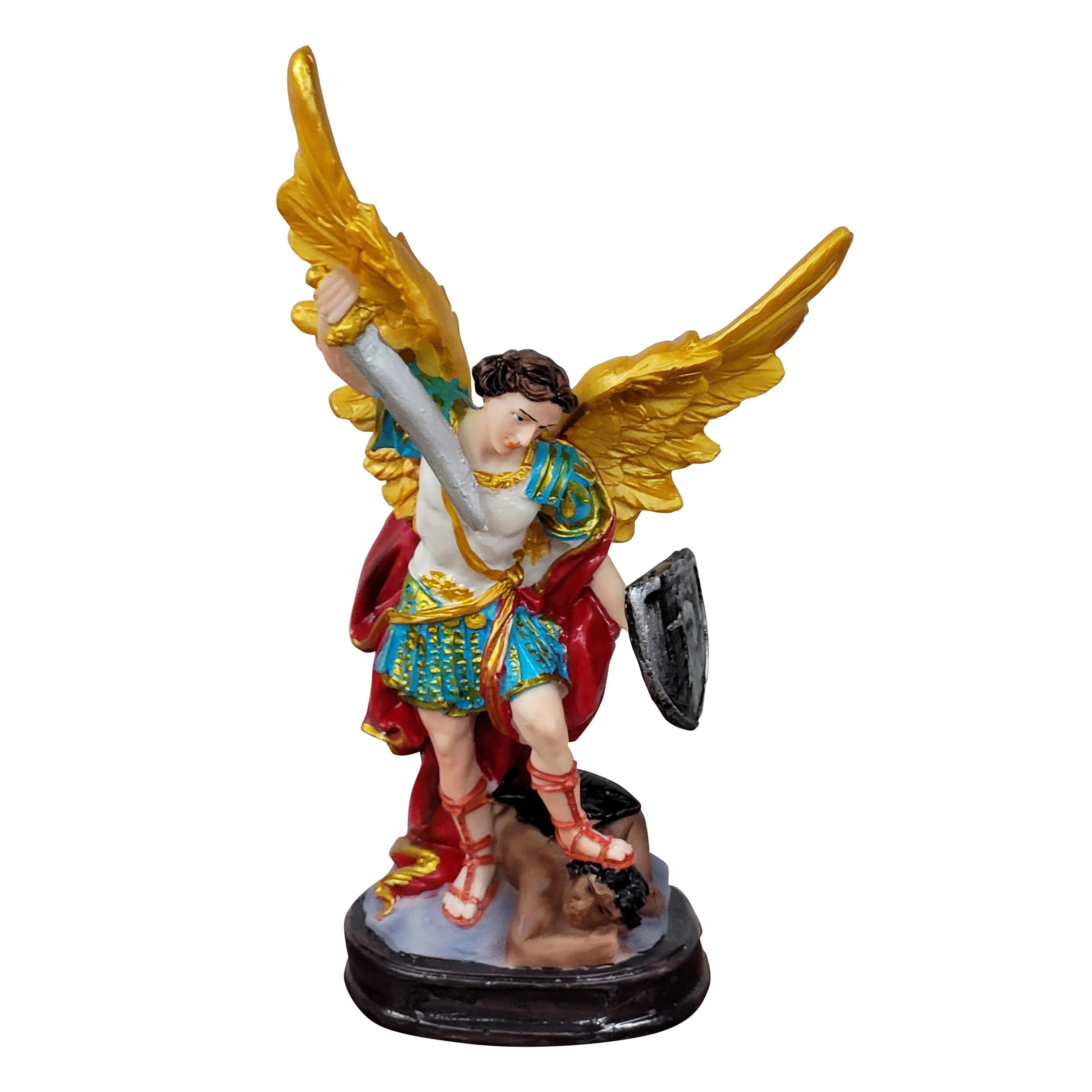 Resin Archangel St Michael Statue for Altar - 22 cm