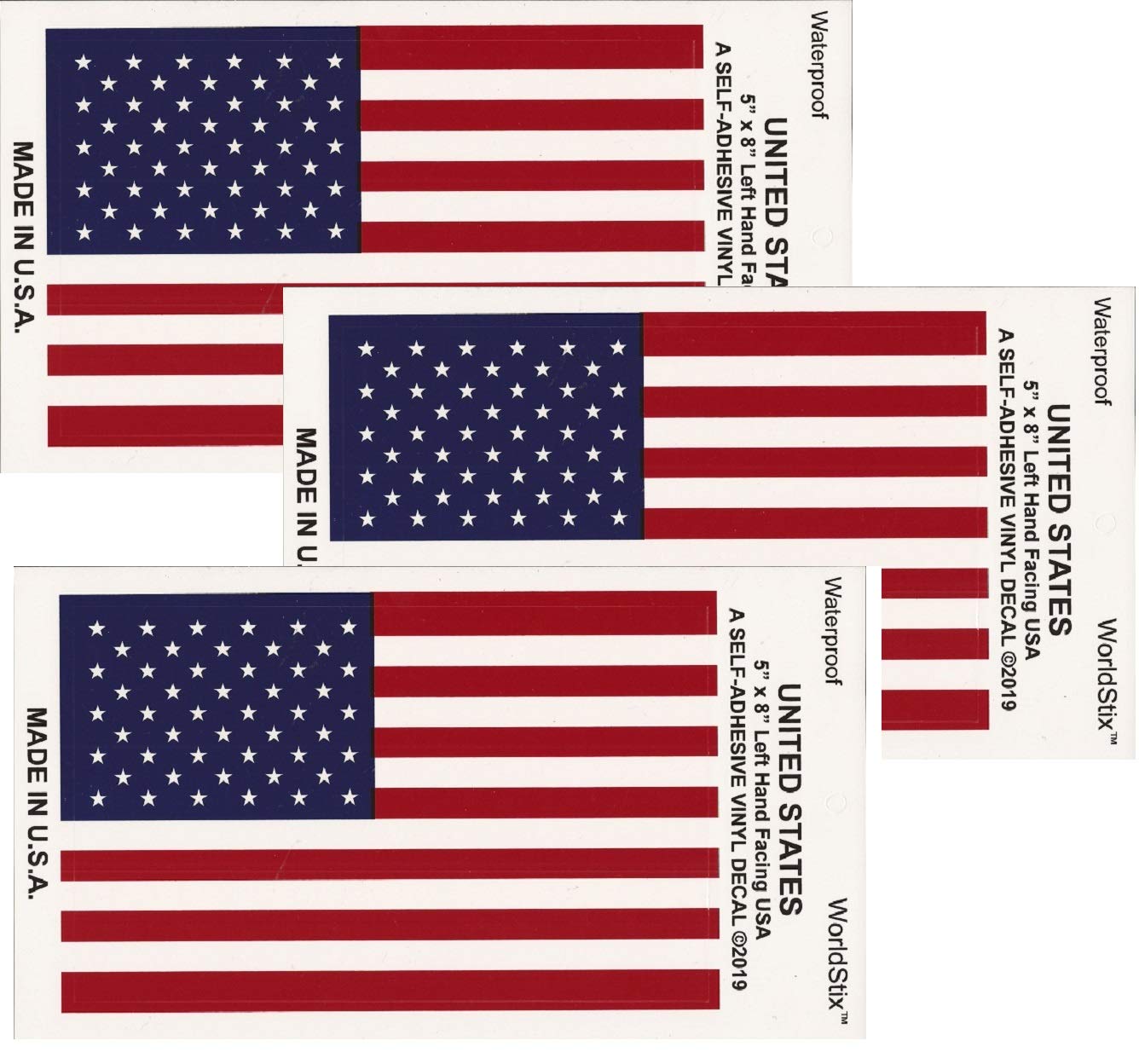WorldStix Made in The USA Pack of 3 Left Hand 5