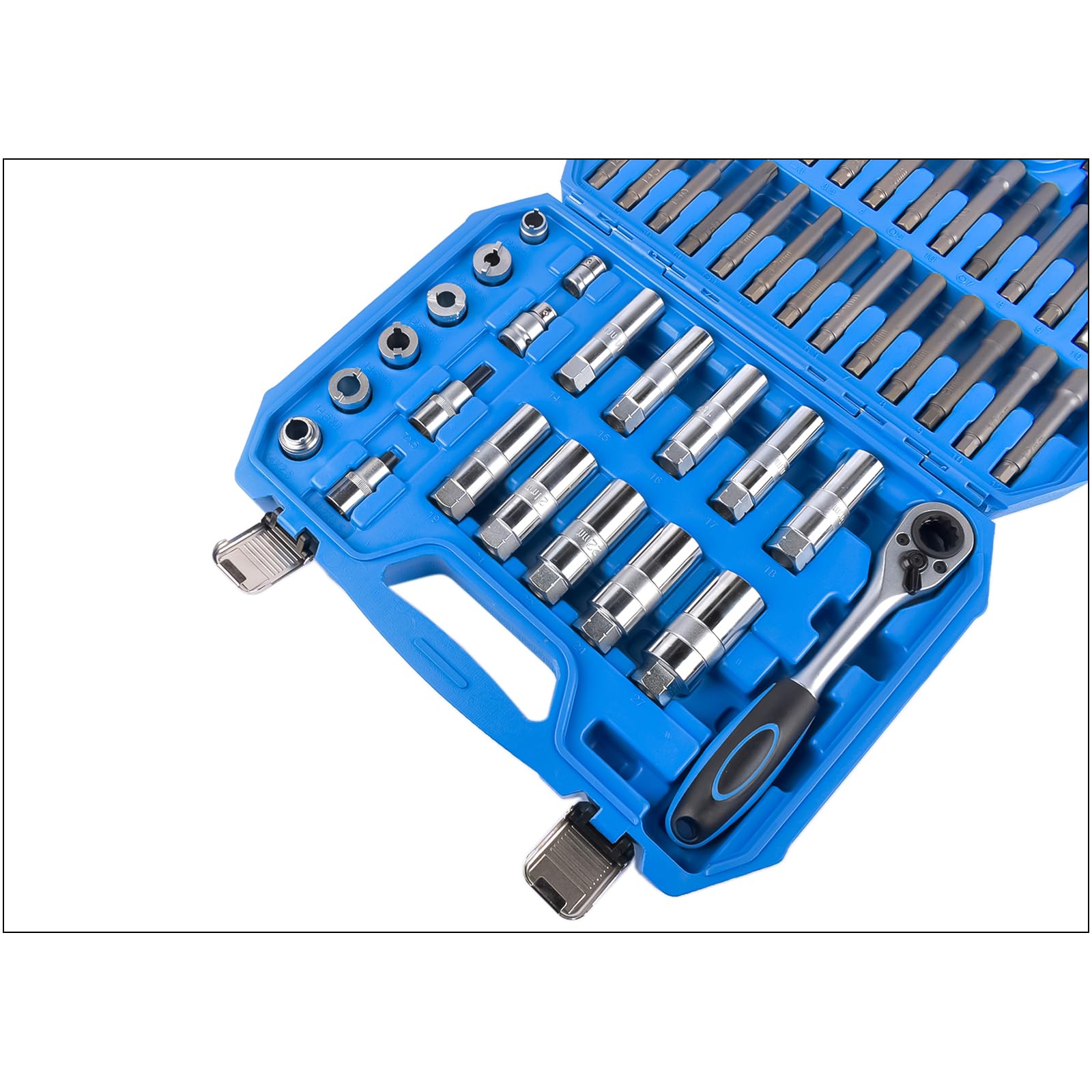 Bisenya 50Pcs Ammortizzatore Socket Chiave Set Ammortizzatore Nut Removal Tool Compatibile con V-W Hon-da Fo-rd Citr-oen