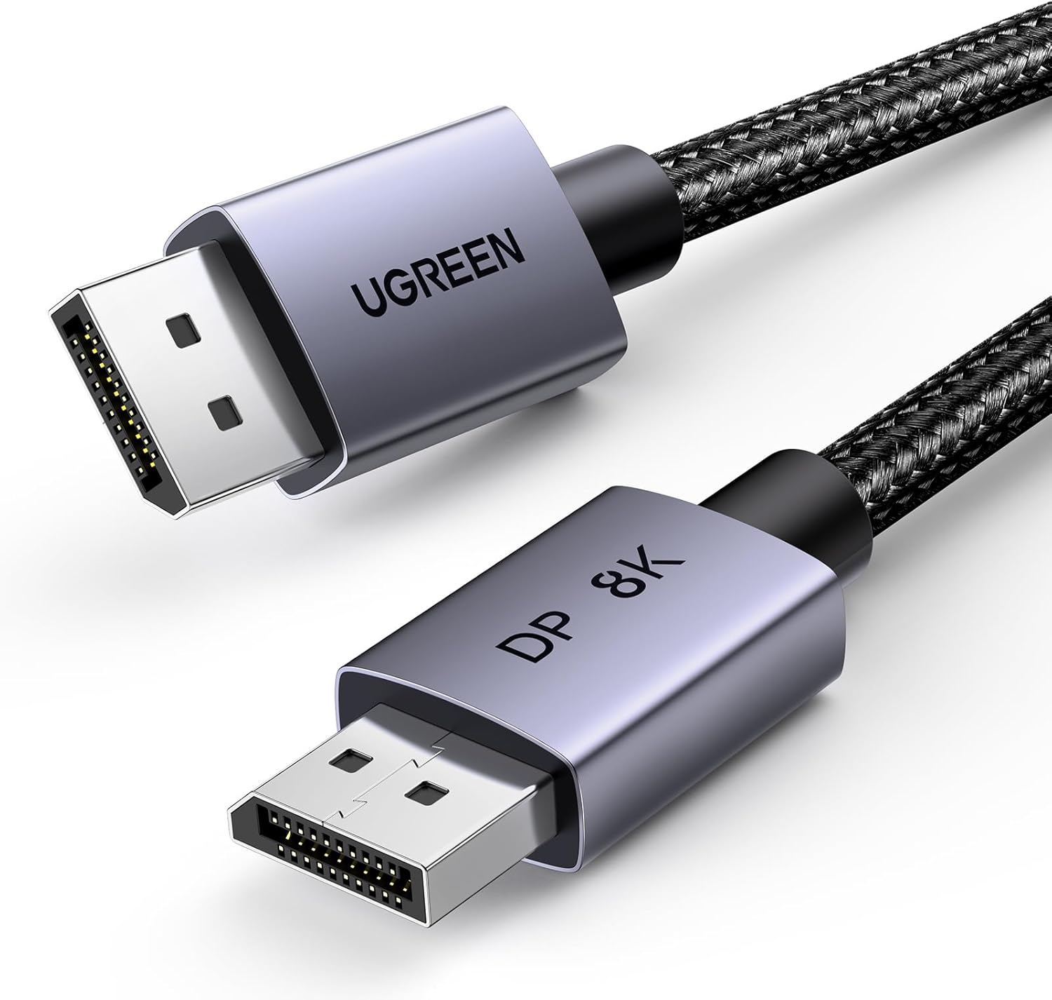 UGREEN DisplayPort to HDMI Cable 8K@60Hz 4K@120Hz Active DP 1.4 to HDMI 2.1 Cord Bundle VESA 8K DisplayPort 1.4 Cable 6.6FT Supports 8K@60Hz 4K@240Hz