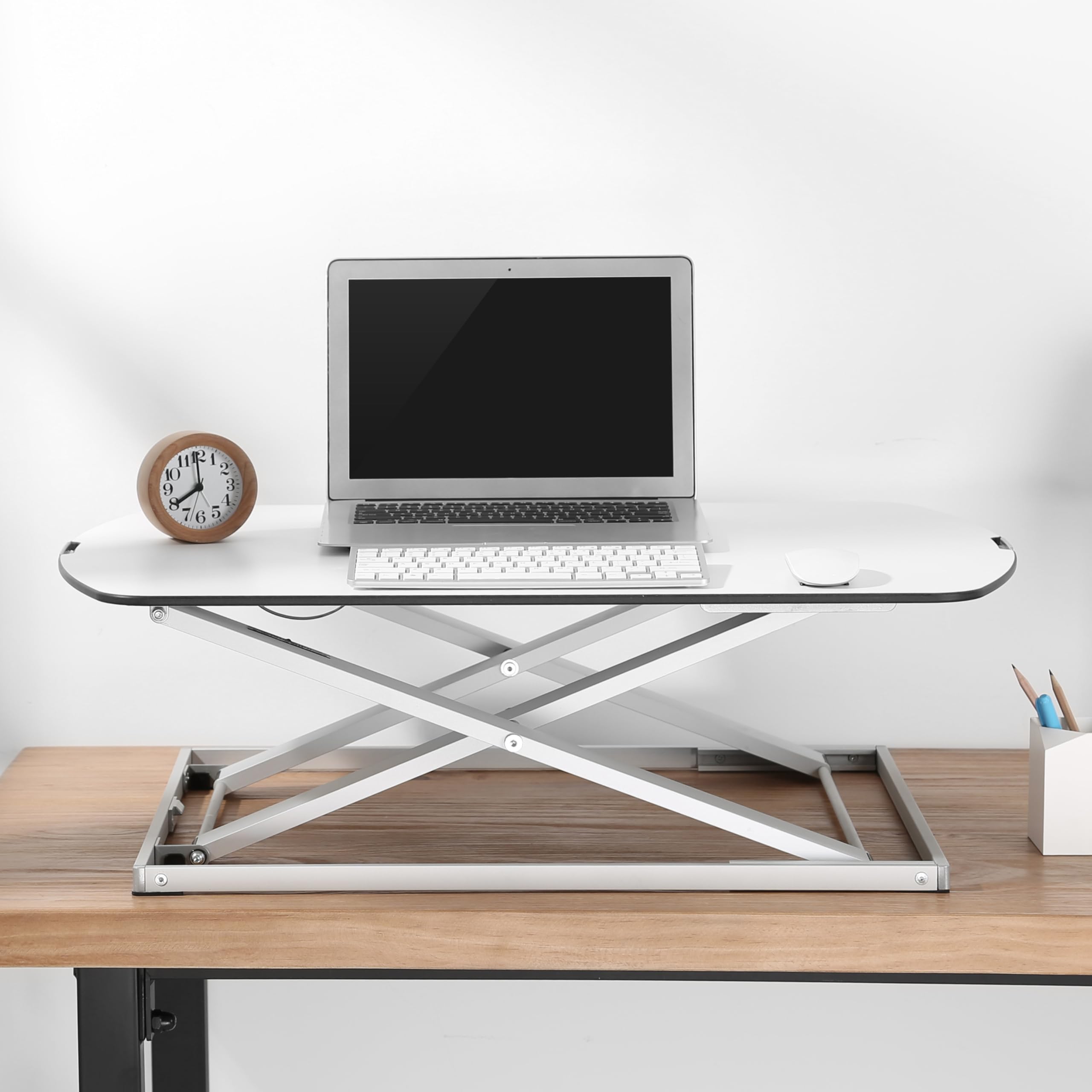 RICOO Schreibtischaufsatz höhenverstellbar TS1111 Stehpult Aufsatz Schreibtisch Ergonomisch Stehschreibtisch Tischaufsatz Stehtisch Klappbar Monitorständer