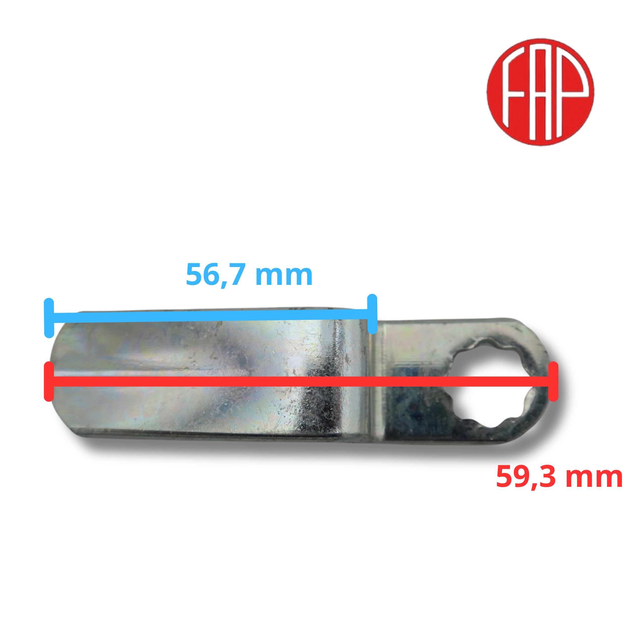 Generico Serratura per Camper e Roulotte FAP - Ideale per Gavone e Sportello Gas - 38x56 mm - Bianco con Cilindro FAP New System e 2 Chiavi Incluse - Ricambio per Caravan e Accessori Camper