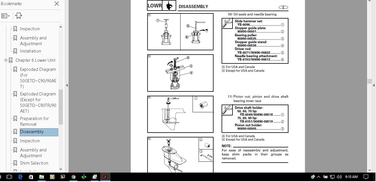 F150 D Outboard Motor Service Manual Library covers the yamaha 2011 to 2019