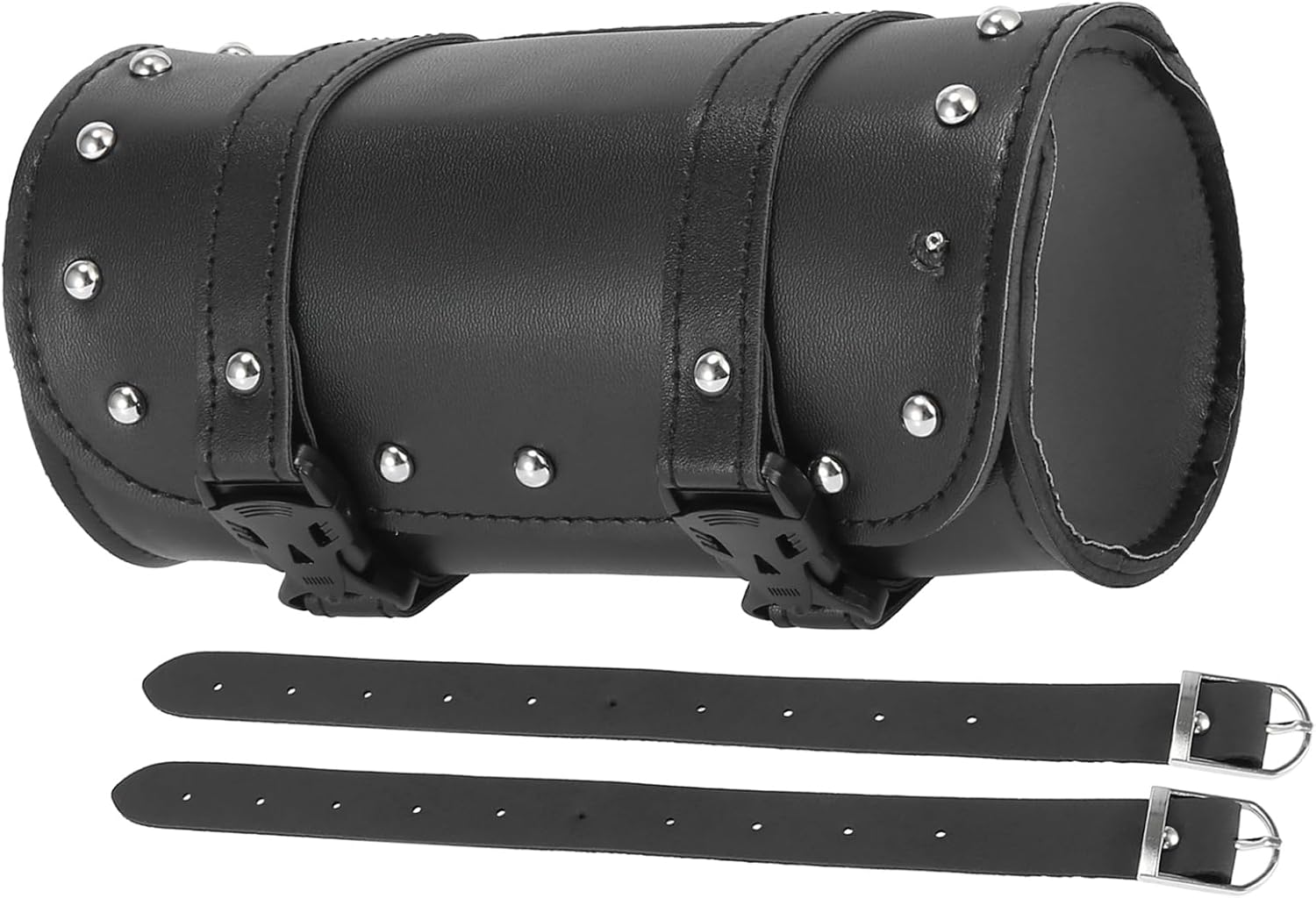 Universal Motorcycle Fork Handlebar Tool Bag Cycling Storage Pouch Bag Waterproof Faux Leather Black Replace Parts
