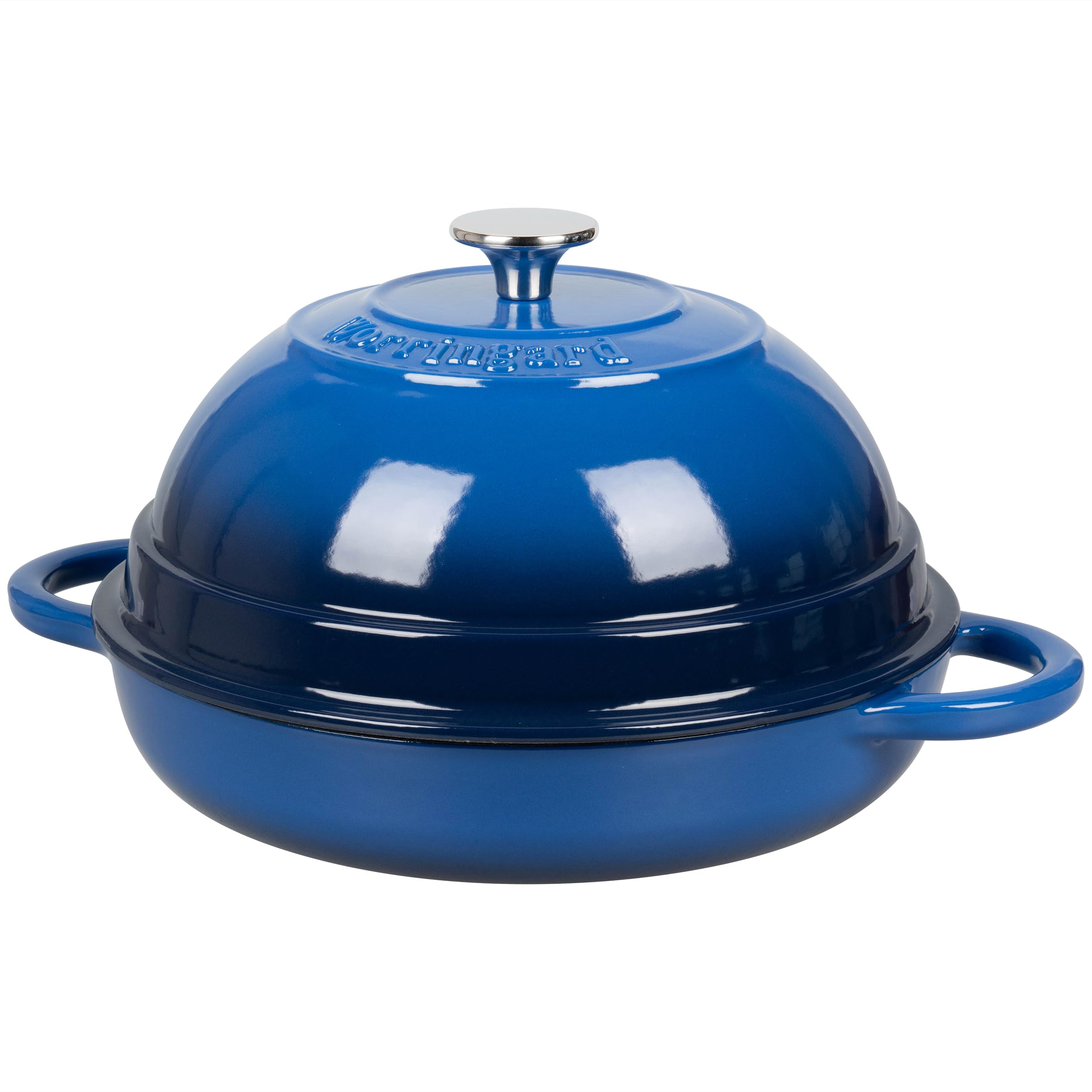 VORRINGARD Olla holandesa esmaltada de hierro fundido con tapa para hornear pan, horno de pan, 6 cuartos de galón, azul