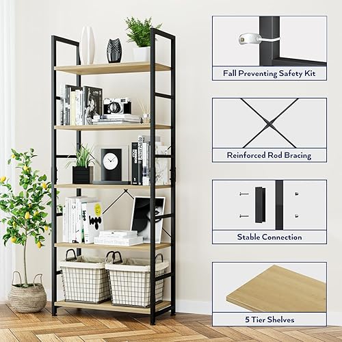 Miniatura 73 de NUMENN Estantería delgada de 3 niveles, estantería organizadora de almacenamiento, estante moderno para dormitorio, sala de estar y oficina en casa,