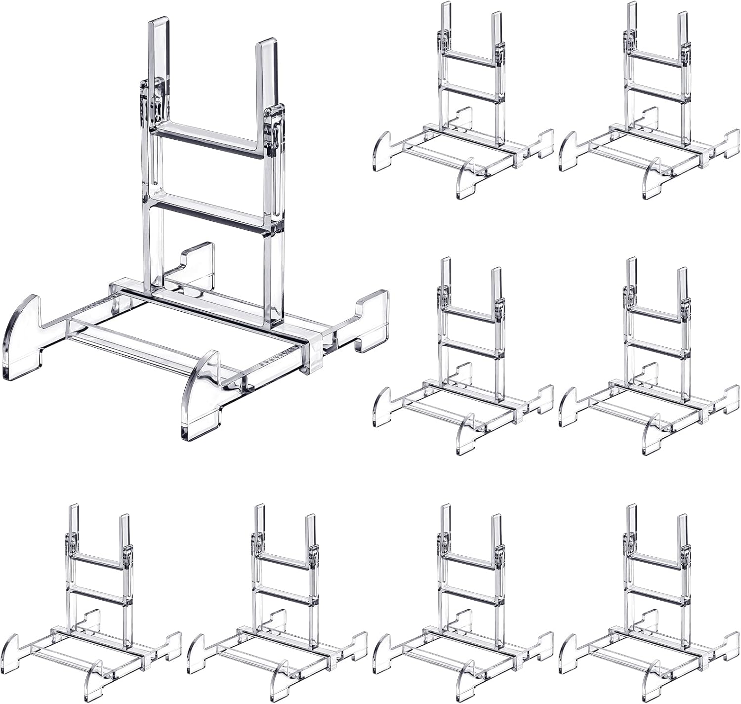 10 Pcs Acrylic Plate Stands Plastic Display Holders