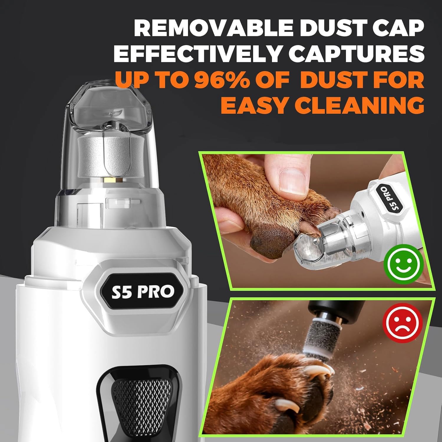 Whisper Quiet Dog Nail Grinder Safe & Stress-Free for Sensitive Dogs Cats view 7