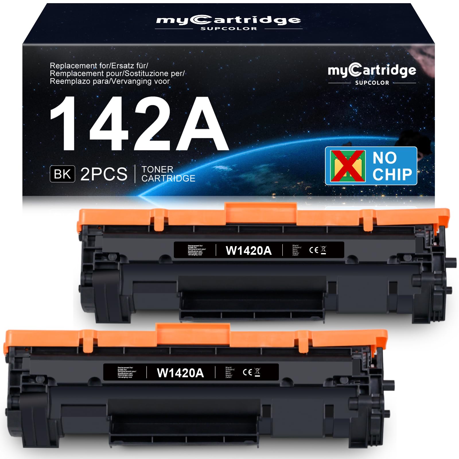 142A Compatibile per HP 142A (senza chip) W1420A 142X Toner HP LaserJet M140w M110w M139w Toner Laserjet MFP M140we M110we M139we 142 A (Il prodotto non contiene chip)