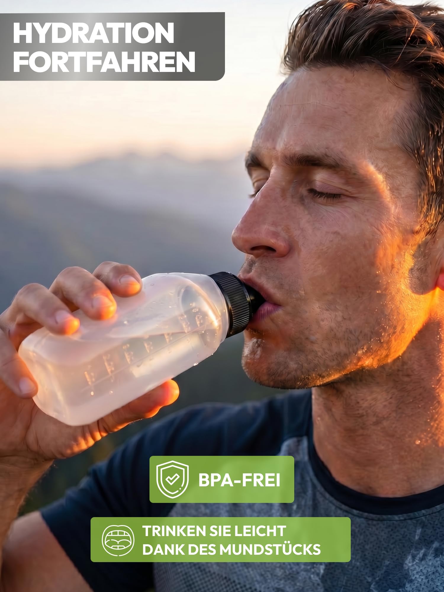 Laufgürtel, Hüfttasche, Sportgürtel mit weicher Flasche, wasserdicht, für Herren und Damen, für Smartphone, iPhone, Samsung Galaxy, bequem, Jogging, Fußball, Wandern (SCHWARZ (News))
