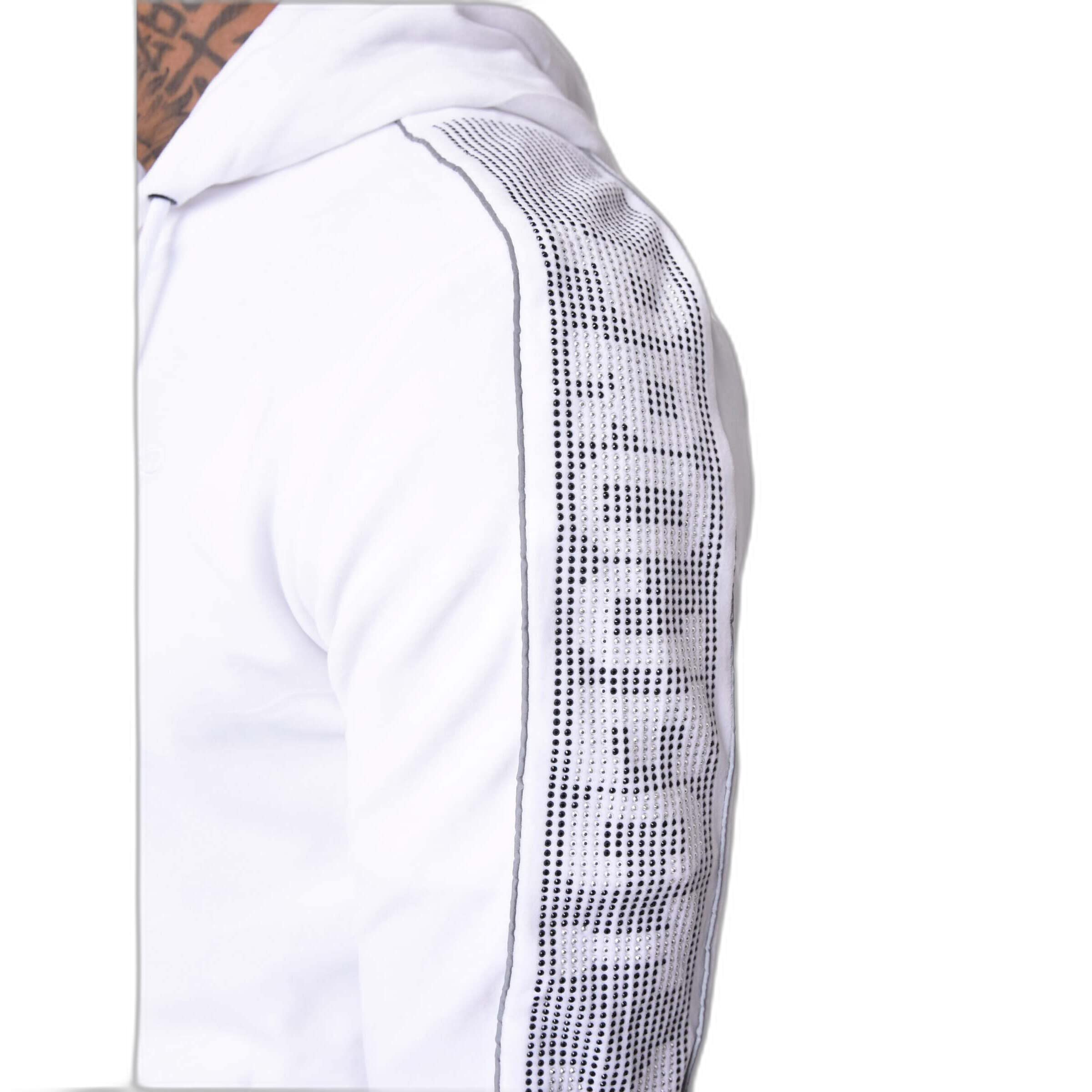 Project X Paris Veste à capuche bande logo strass