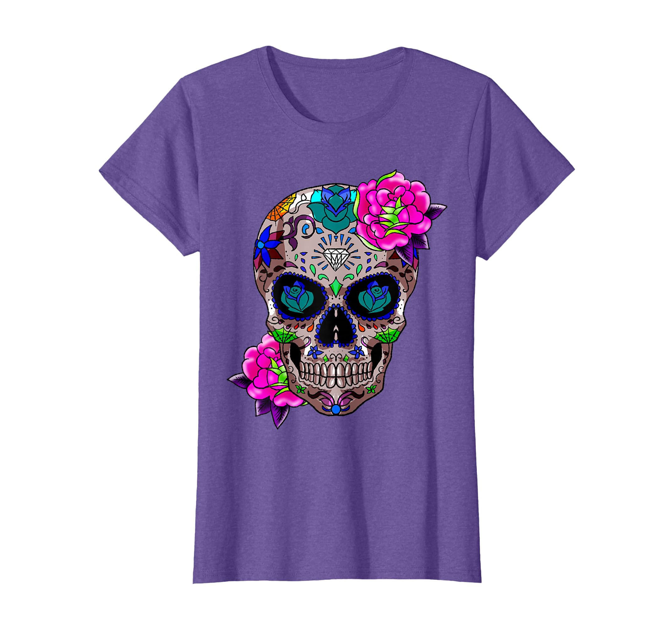 Sugar Skull Day Of The Dead Cool Bone Head Skulls Gift Idea T-Shirt
