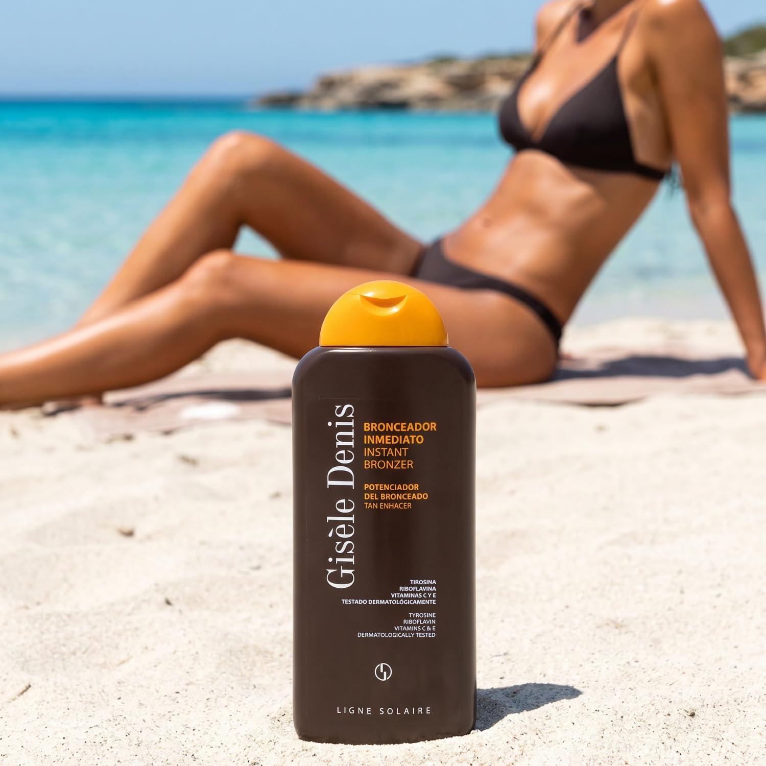 GISÈLE DENIS - Instant Tan 400 ml, Crema Abbronzante, Acceleratore di Abbronzatura, Abbronzatura Solare con Estratto di Carota, Intensificatore e Booster, Lozione Abbronzante Corpo