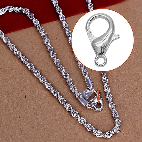 Miniatura 7 de 300 cierres de pinza de langosta para hacer joyas, cierres de collar de joyería, cierres de langosta de aleación de metal, gancho de cierre curvado