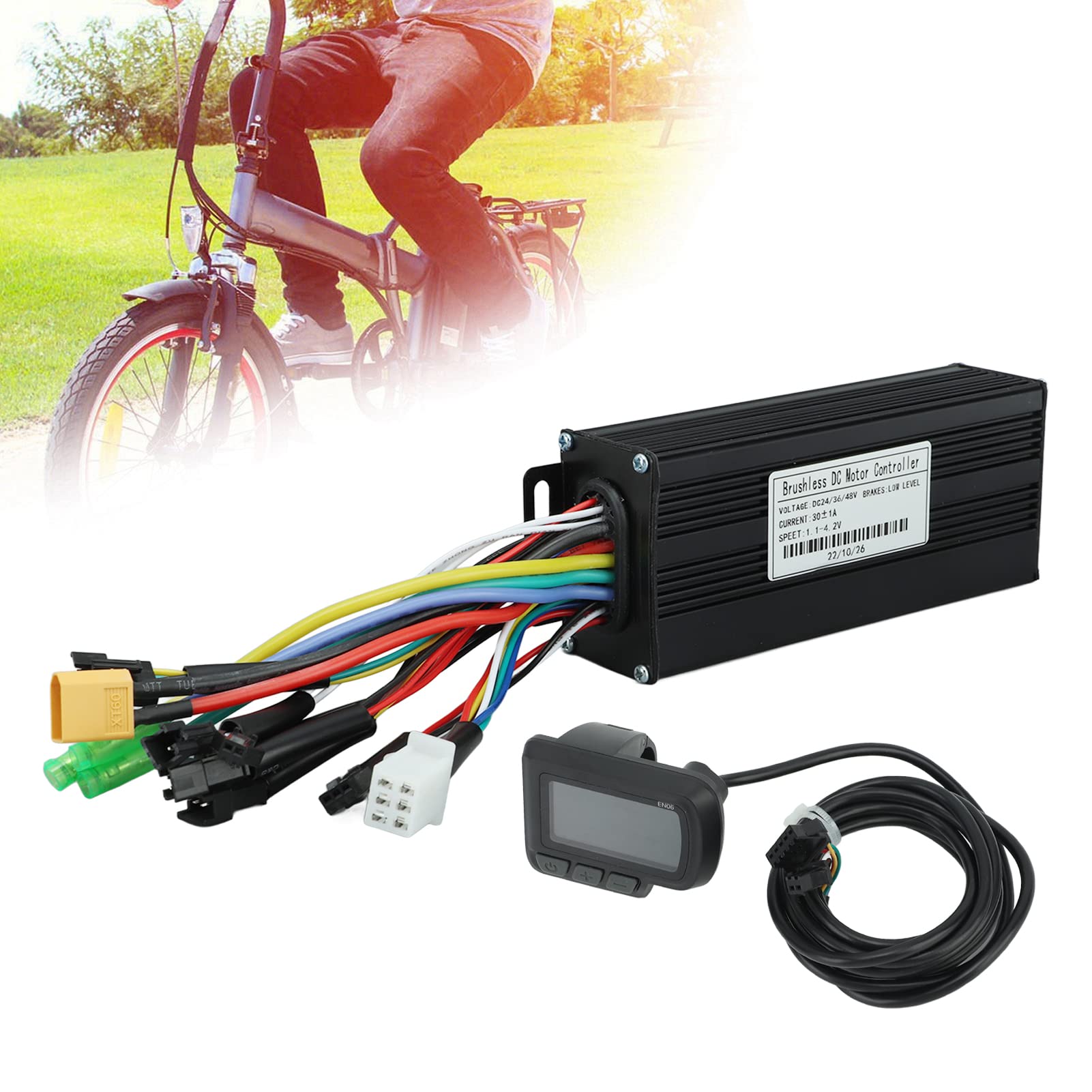 Uxsiya Electric Sine Controller, 24V 36V 48V 1000W?1500W 30A 3 Mode Sine Controller LCD Display Kit for Electric Scooter