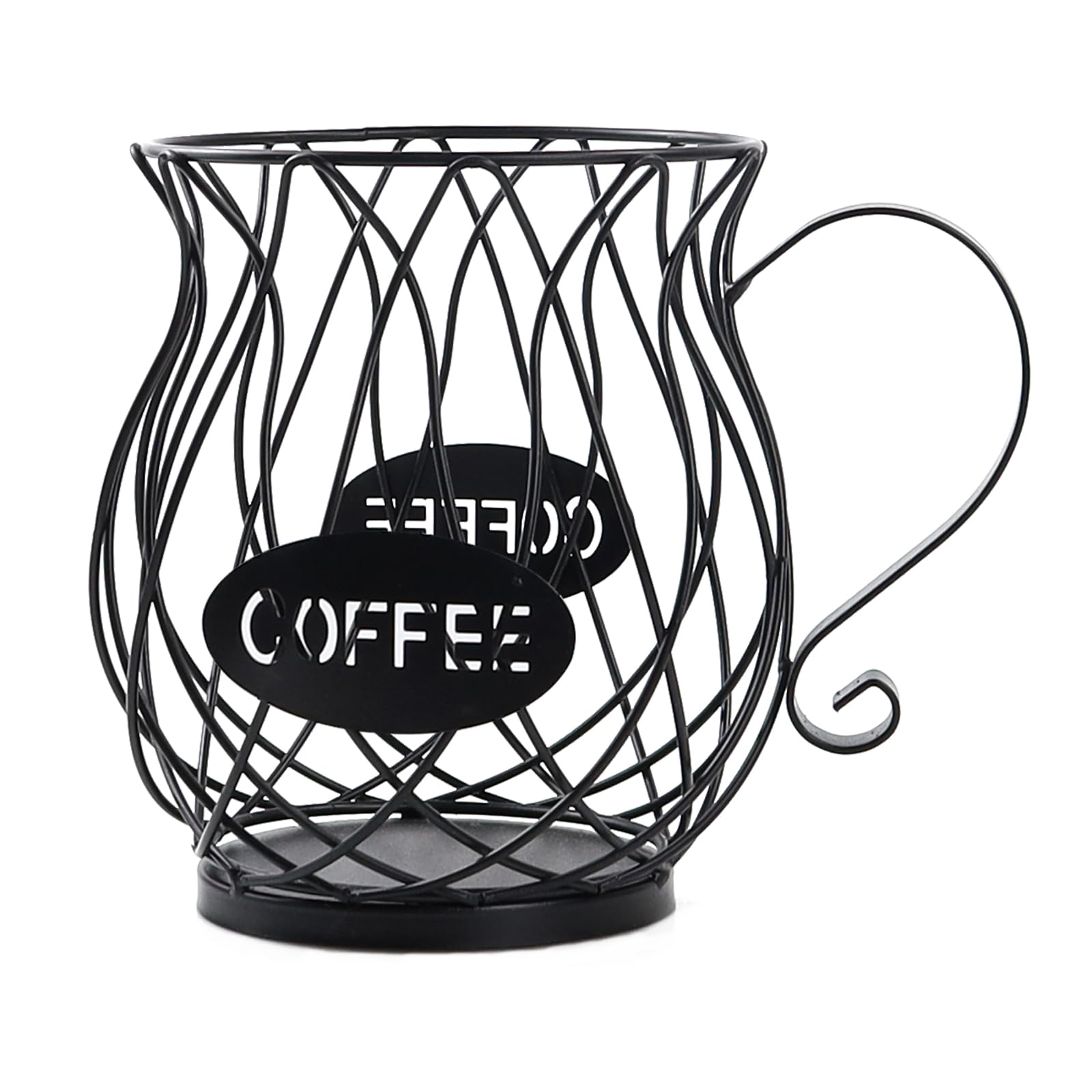 Deamos Soporte para cápsulas de café, soporte para cápsulas de café, organizador de cápsulas de café, cesta de almacenamiento para tazas de café para encimera en la cocina de la oficina en casa