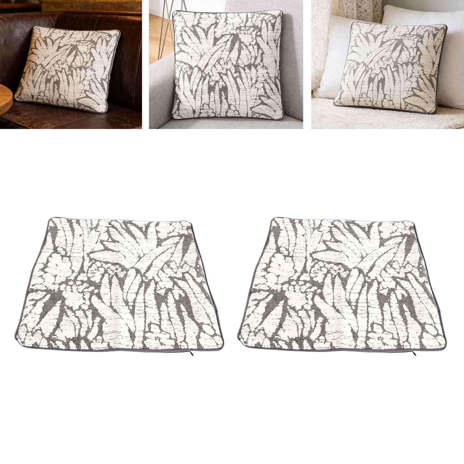 Fockety Federe per Cuscini, Confezione da 4 Federe in Morbido Tessuto di Poliestere Delicato Sulla Pelle con Accenti Boho, Decorazione Rustica con Motivo a Righe per Soggiorno, Divano, Camera da
