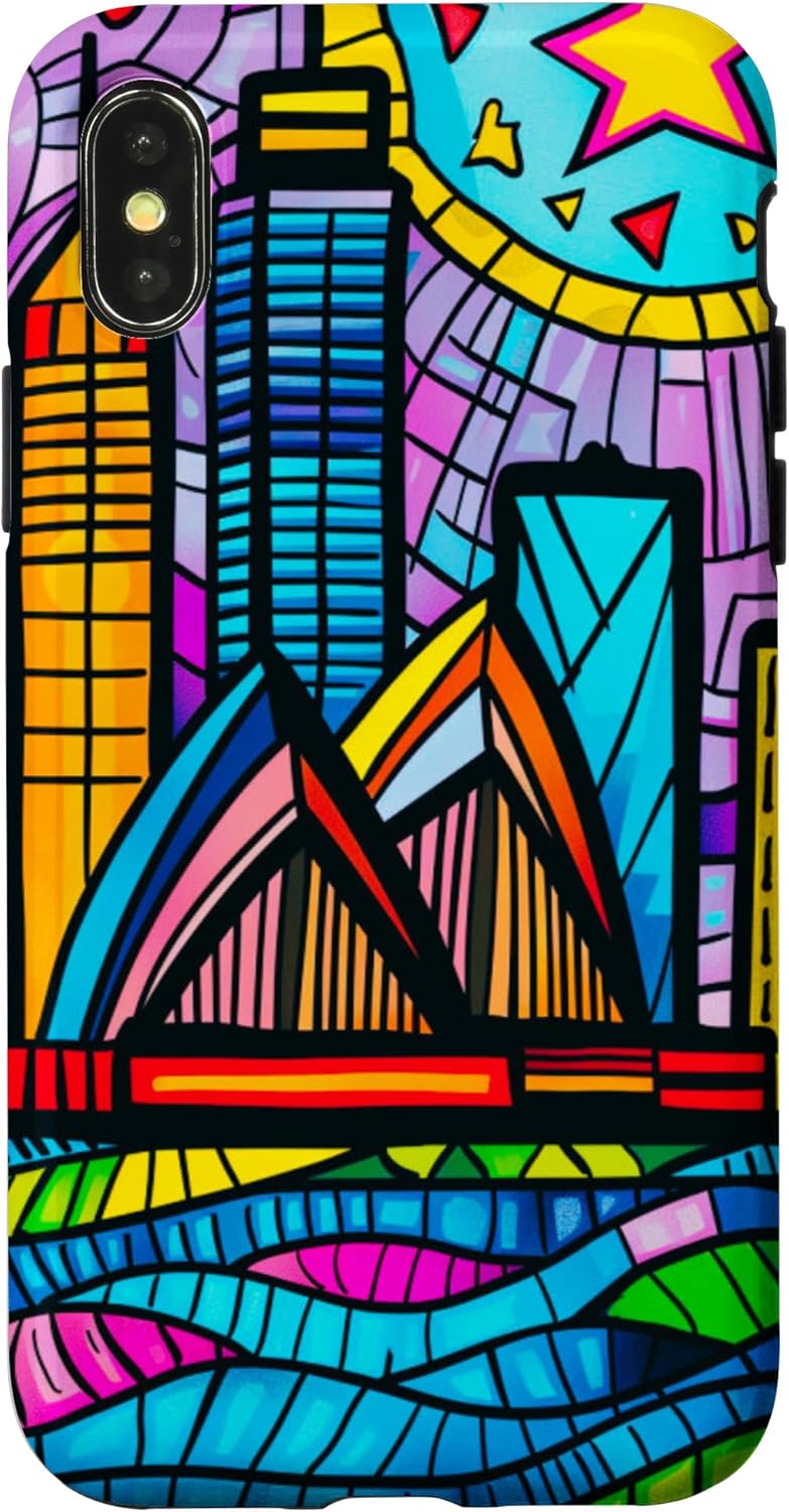 Sydney Australia Skyline with Opera House Britto Art Case for iPhone 15