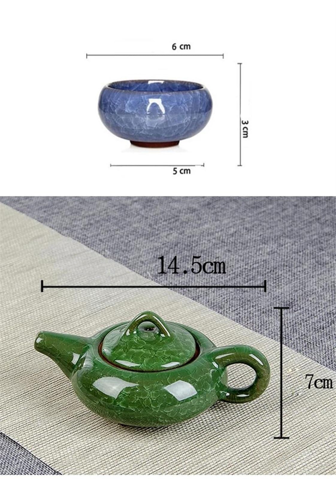 Teekannen, chinesische Reise-Teekannen, Trinkgeschirr, Kaffee- und Teesets, Crackle-Glasur, 3D-Fisch-Kung-Fu-Keramiktasse, Porzellan-Teeset, tragbares Teeset