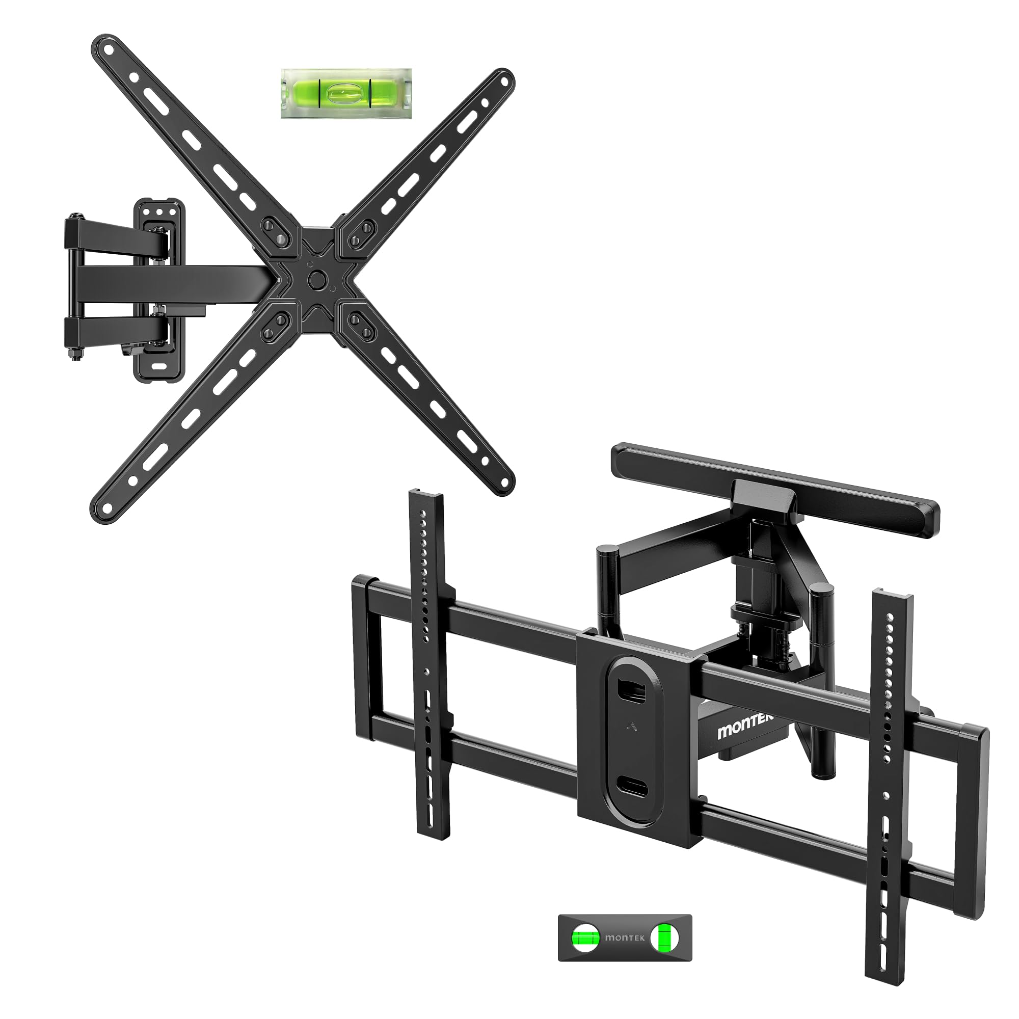 monTEK Full Motion TV Wall Mount Bracket for LED LCD Flat Screen TVs & Monitors, Swivel Tilt Extension Rotation with Articulating Arms, for 13-55 Inch & 43-95 Inch