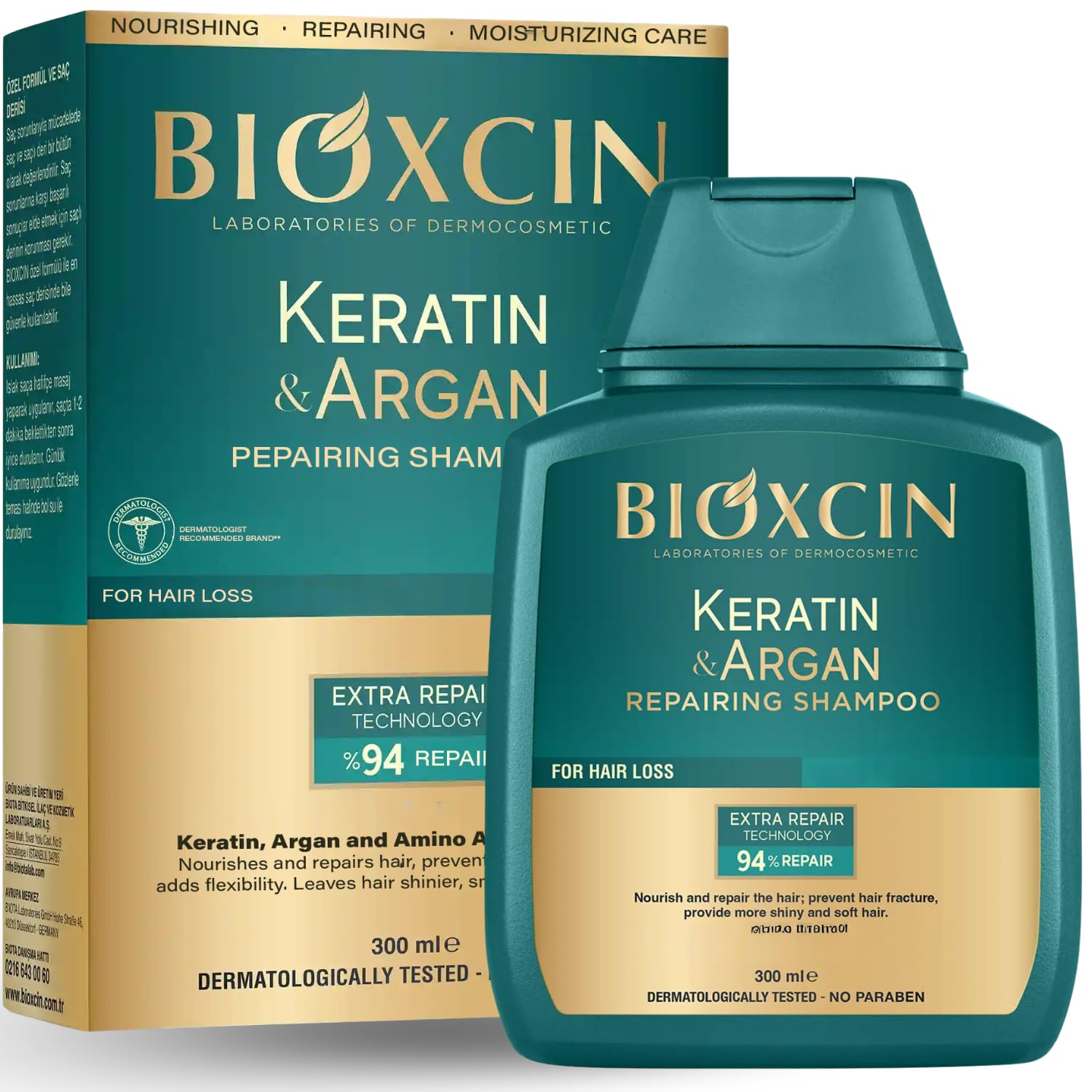Keratin & Argan Shampoo 300ml
