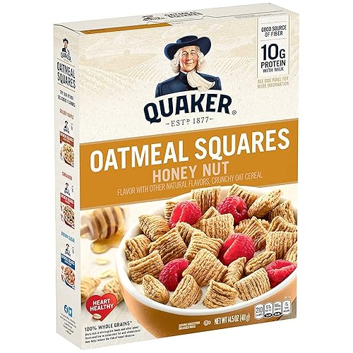 Quaker, Cuadrados de Avena, Miel y Nuez, 14.5 Oz