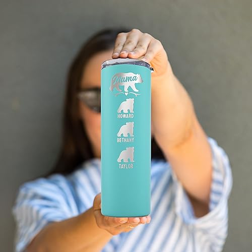 Vista 4 de Vaso de Mamá Oso, vaso personalizado para mamá Oro Rosa,Negro,Hot Pink,Rosado claro,Púrpura/Ombre Force.,Rojo,Azul (Sky Blue),Color verde