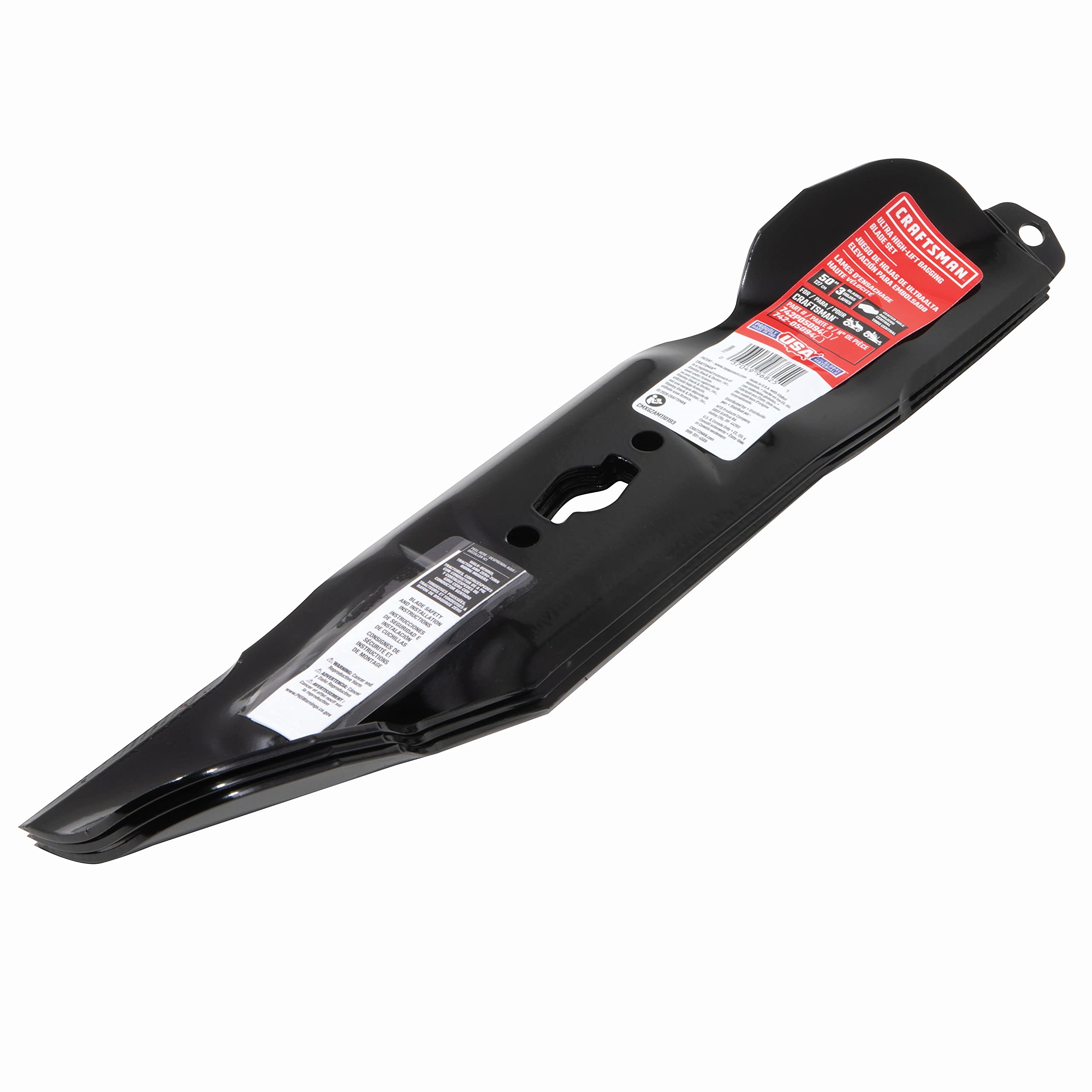 Craftsman SBD LLWQuanZSS CMXGZAM110193 50" Ultra High-Lift Bagging Blade Set, Black