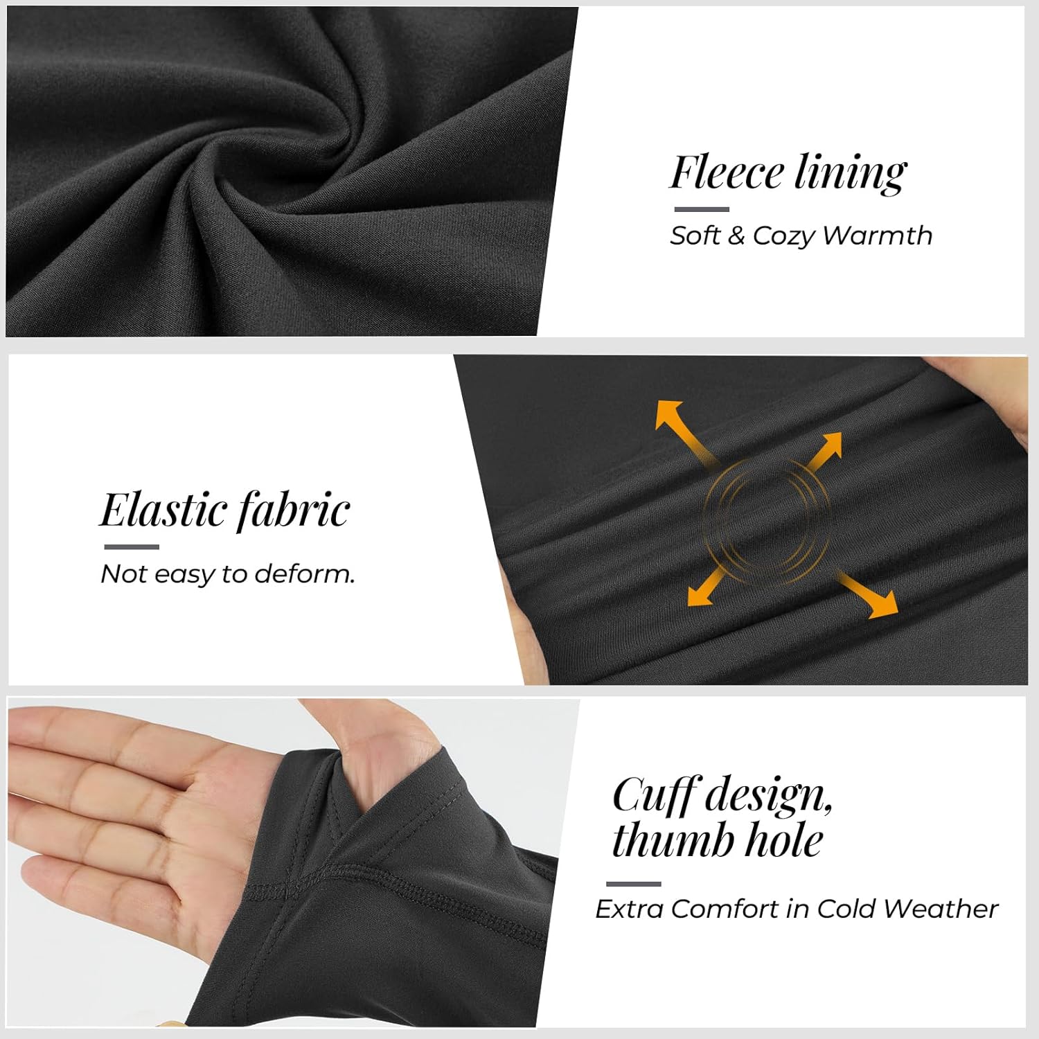 Women Thermal Underwear Shirts, Long Sleeve Thermal Tops Winter Warm Fleece Lined Base Layer for Skiing Running - Image 4