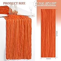 Vista 307 de Showgeous 10 Pack Baby Pink Cheesecloth Table Runner 10FT Long Semi-Sheer Gauze Table Runner Boho or Rustic Wedding Decor for Wedding Decor Arch
