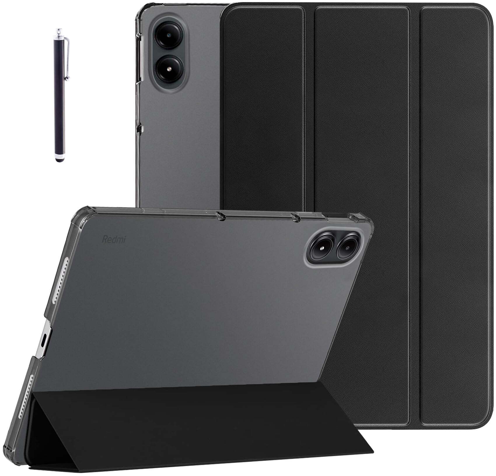 Robustrion Cover for Redmi Pad Pro 12.1 inch Cover Case, Trifold Flip Case Cover for Redmi Pad Pro 5G 12.1 inch Tablet with Translucent Back [Support Auto Sleep Wake] - Black (B0DGFTM799) Amazon Price History, Amazon Price Tracker