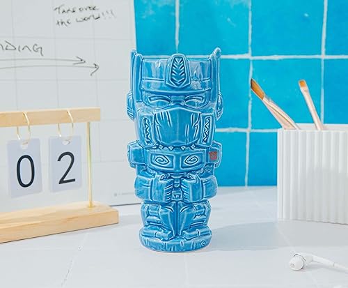 Miniatura 3 de Geeki Tikis Transformers Optimus Prime - Taza de cerámica de 18 onzas, color azul, talla única