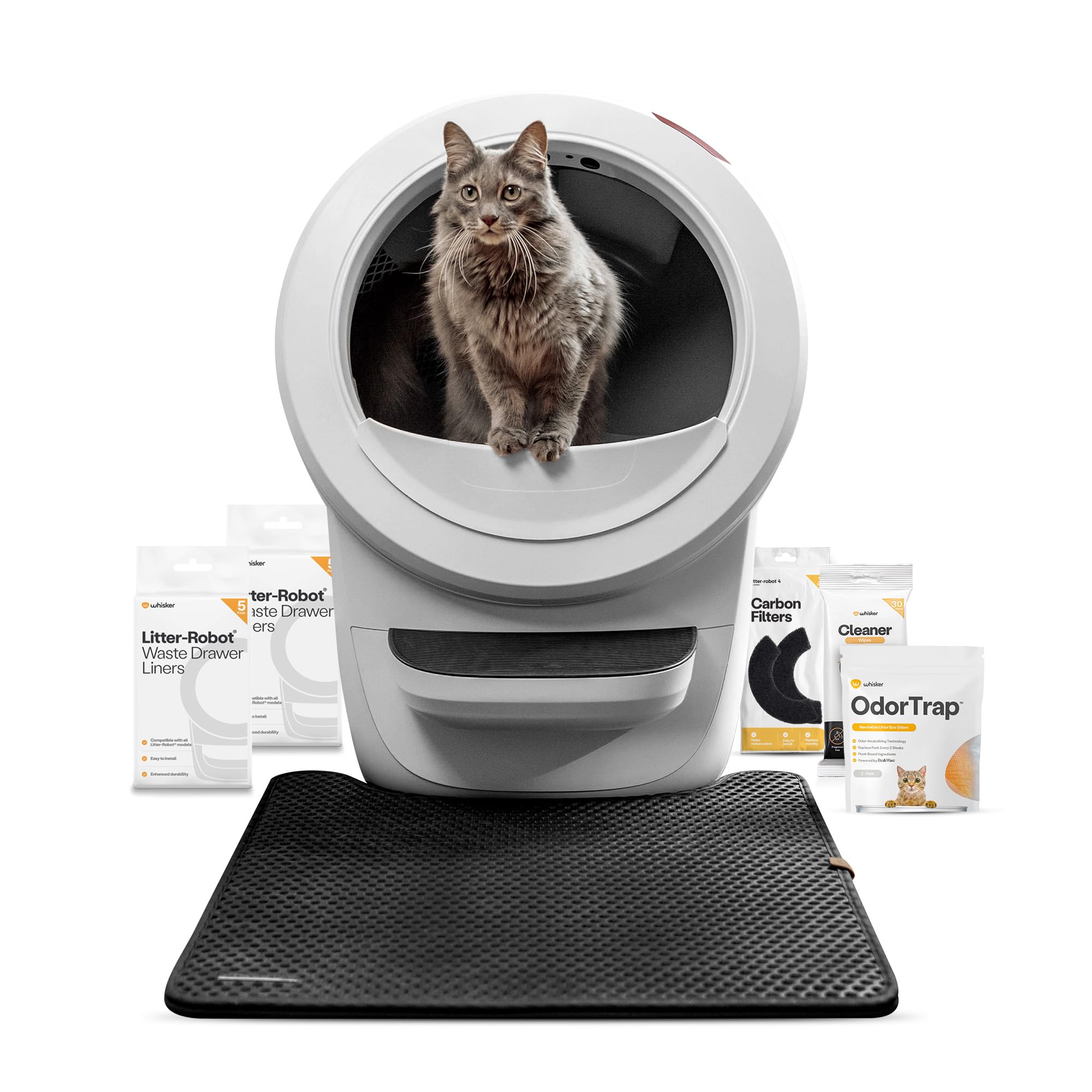 Litter-Robot 4 Supply and Accessory Bundle white