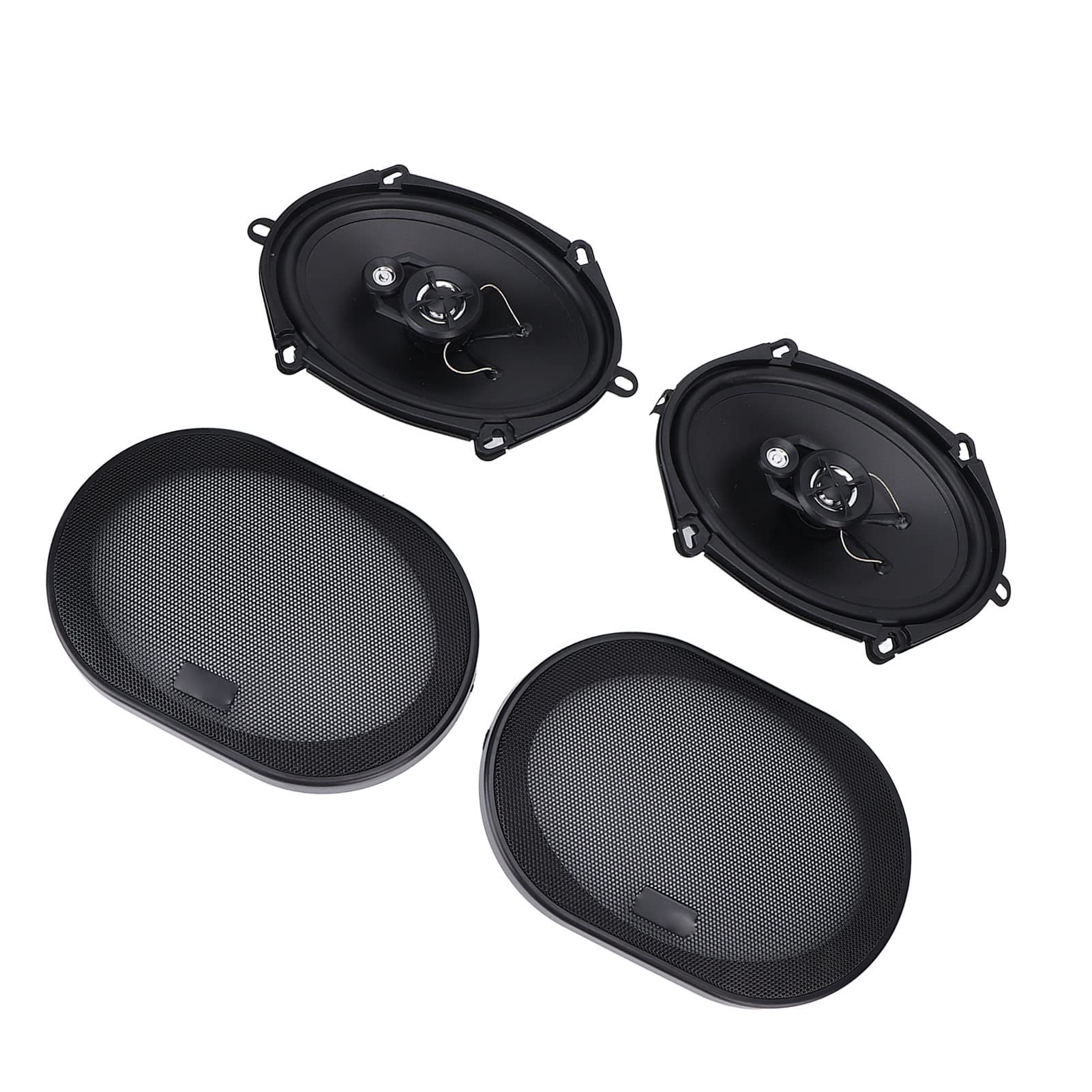 Ejoyous Kopułkowy Głośnik Wysokotonowy Para ABS i Metalowy Samochodowy Głośnik Wysokotonowy 12 V 120 do 180 W 4 Ohm 91 DB z wbudowaną zwrotnicą i osłoną siatkową do Uniwersalnego Samochodowego