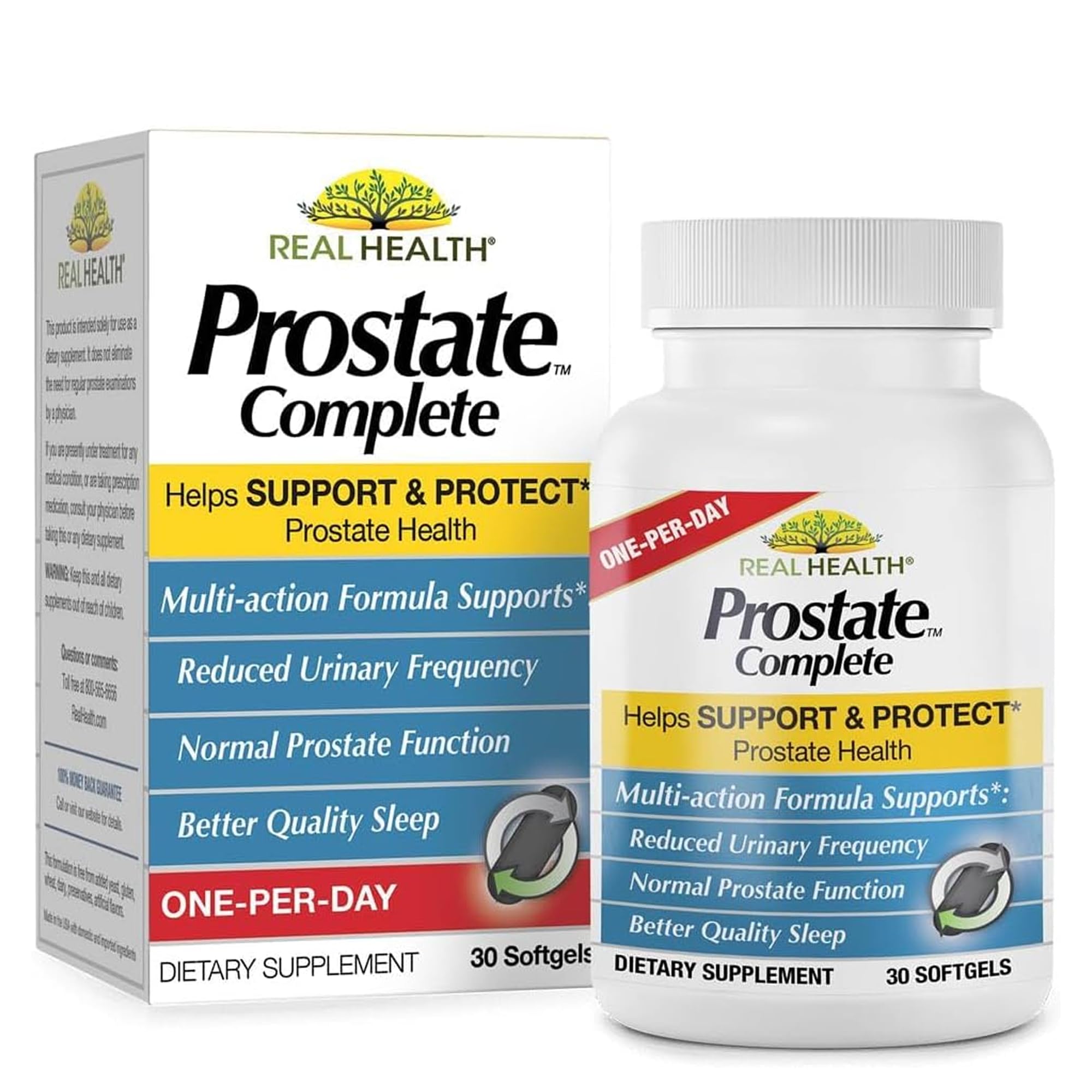 Real Health Prostate Complete - Prostate Health Supplements for Men, 30 Ct