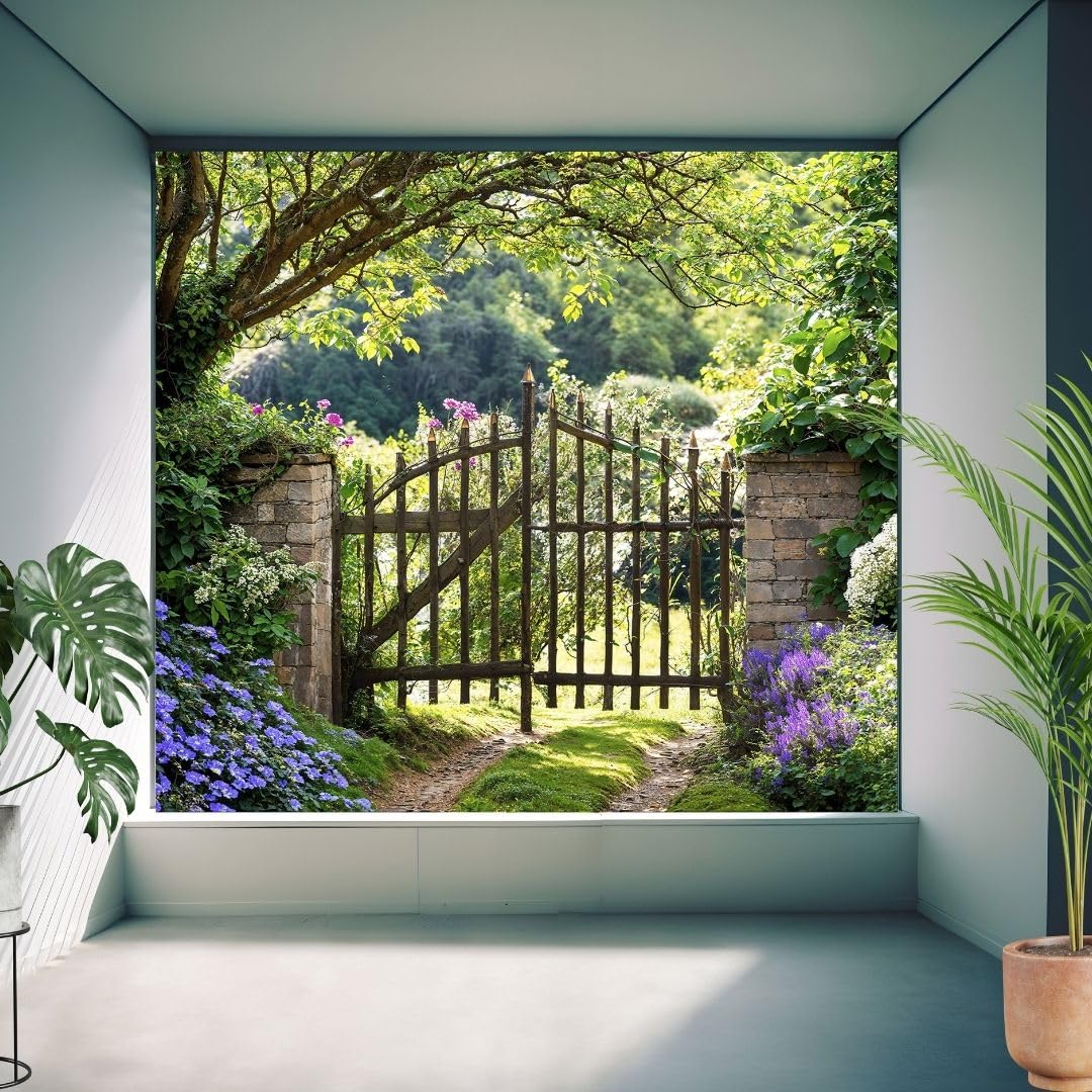 Sabrikas Let Your Creative Spirit Run Free Multicolor Wall Tapestries, 3D Shower Curtain, Garden Murals