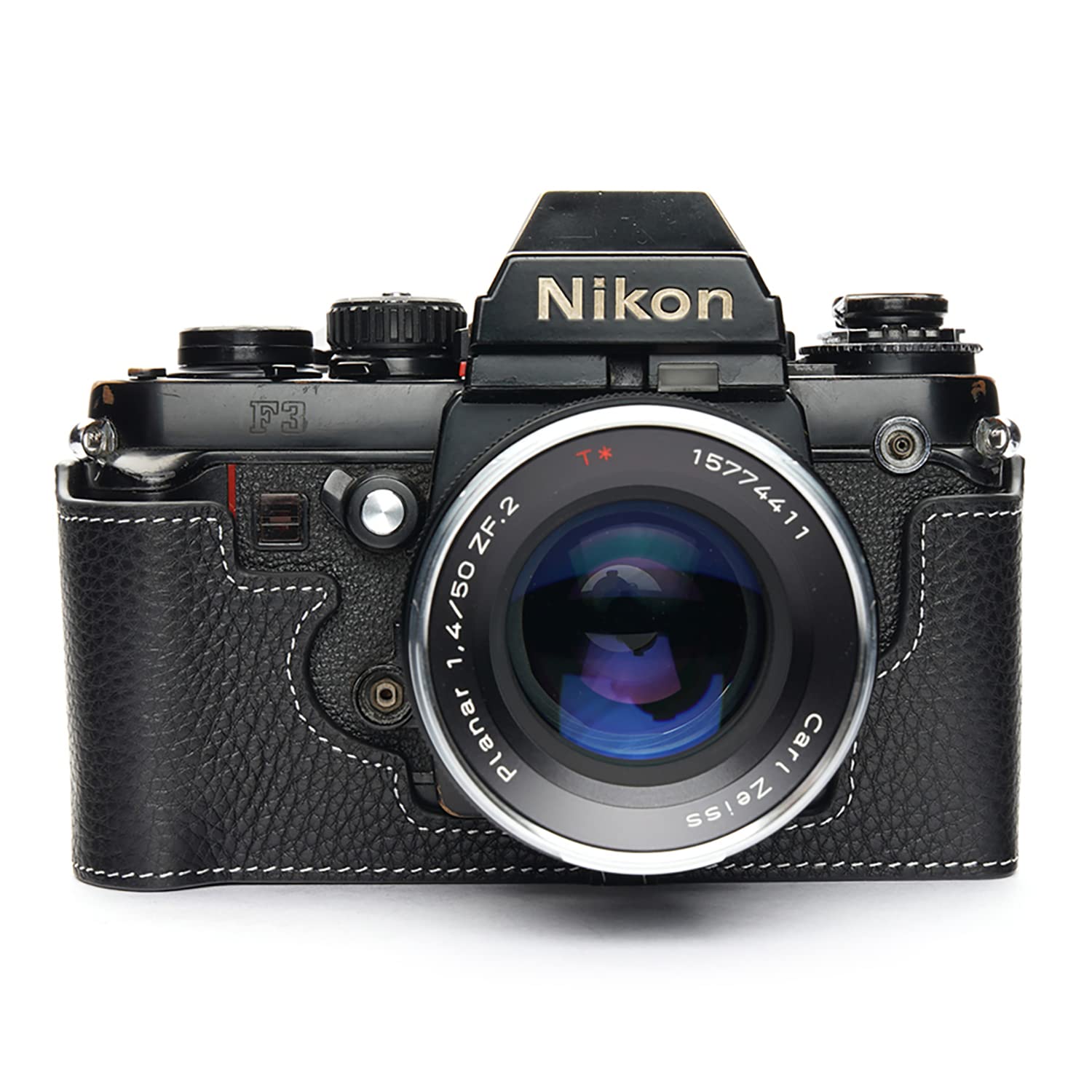 TP Handmade Genuine Real Leather Half Camera Case Bag Cover for Nikon F3 F3HP F3AF F3T (Black, Camer