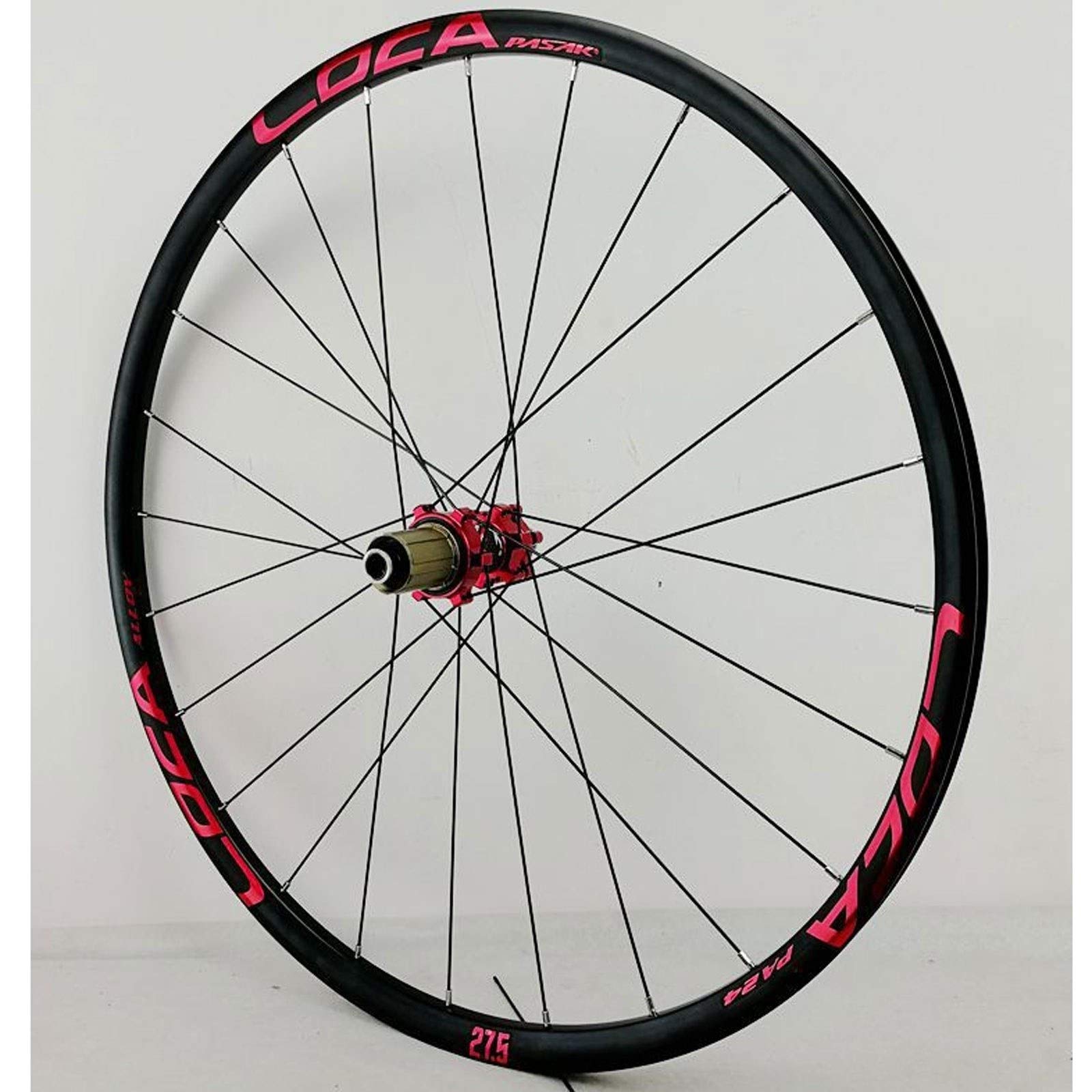 Ruote per Bicicletta da 26", 27,5", 29" 700C, Perno Passante, Mountain Bike/Strada, Freni a Disco Anteriori e Posteriori, 24 Fori, Cassetta a 8/9/10/11/12 velocità