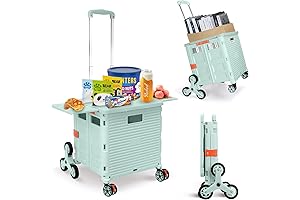 Foldable Stair-Climbing Utility Cart for Groceries