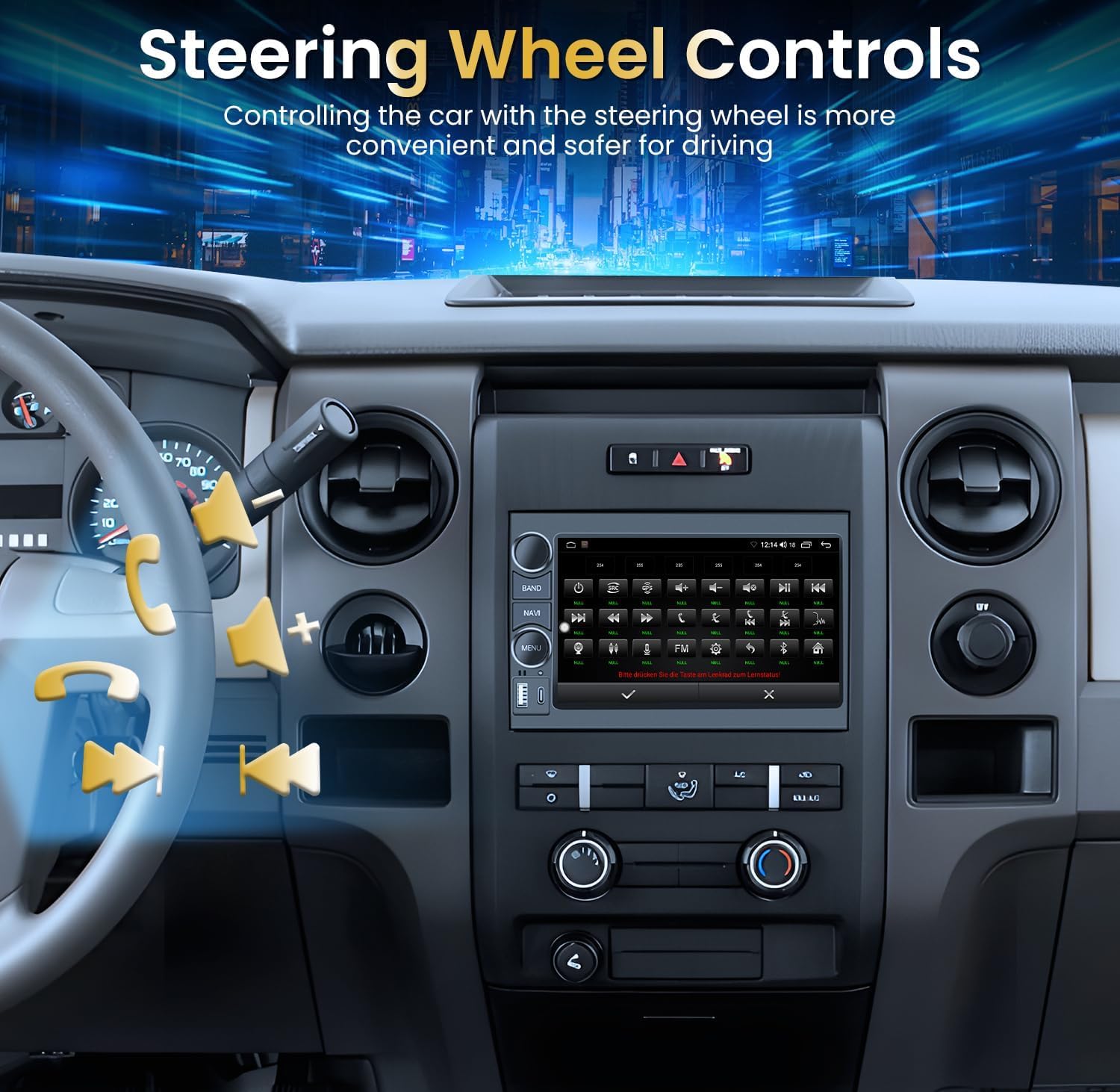 Car Radio Stereo for Ford F150 2004-2008: 7" HD Touch Screen Replacement with Carplay Android Auto 5G WiFi GPS FM RDS SWC Backup Camera