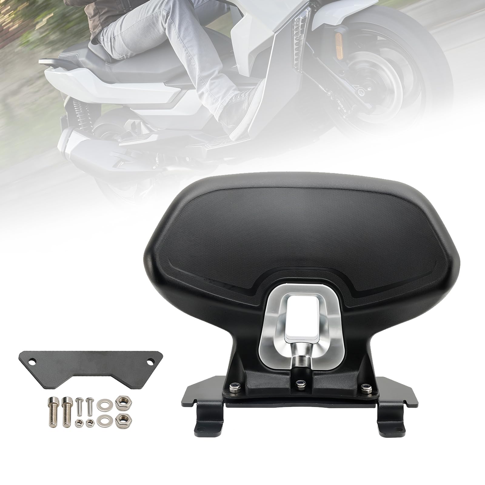 Topteng Passenger Sissy Bar Backrest Apto para BMW C400X 2018-2023 with Original handrails, Need Original Tailstock