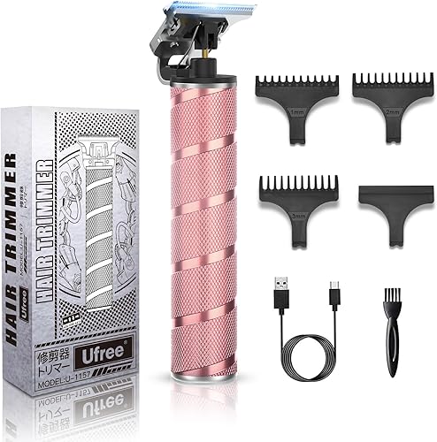 Miniatura 8 de Ufree Cortapelos para hombres recortadora de barba inalámbrica con hoja en T afeitadora eléctrica de afeitadora de bikini para hombres y mujeres kit