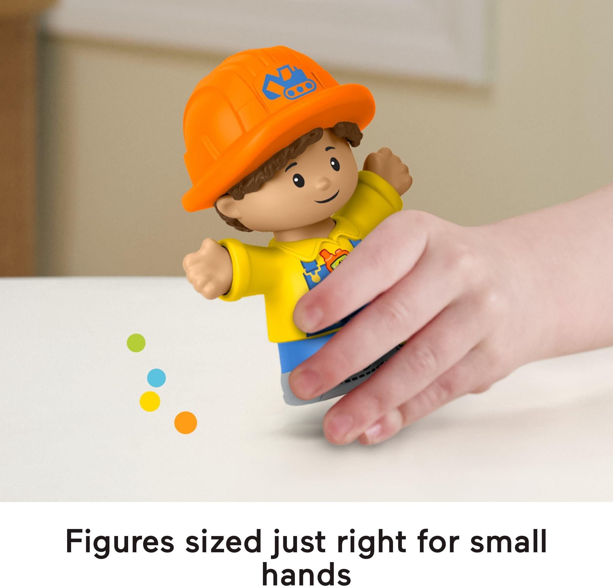 Fisher-Price Little People Kleinkind-Spielzeug, Arbeit Around Town, 5-teiliges Fahrzeug- und Figuren-Set für Kinder ab 1 Jahren