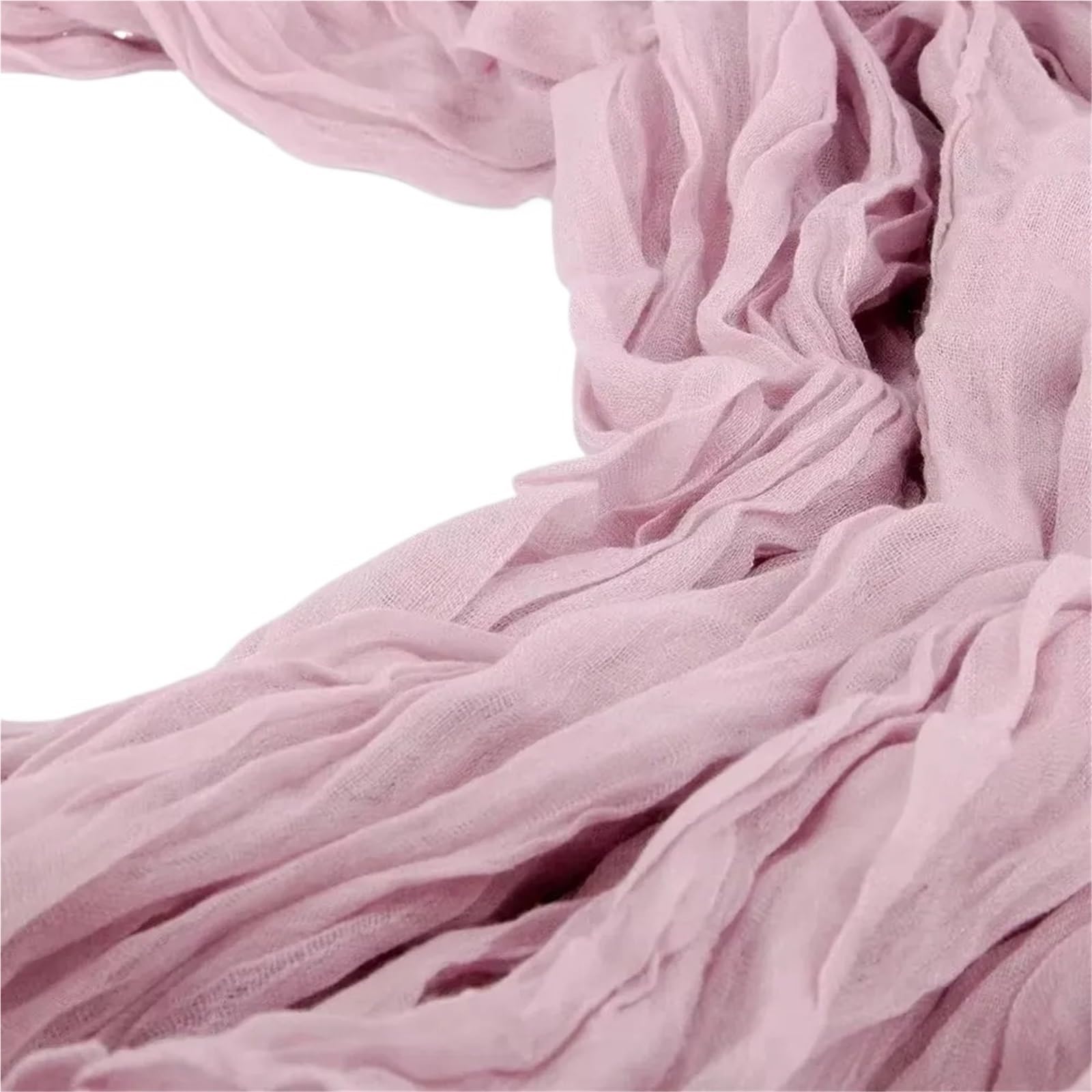 90*300CM Light Pink Cheesecloth Table Runner Gauze Fabric Rustic Sheer Runners Chair Sashes