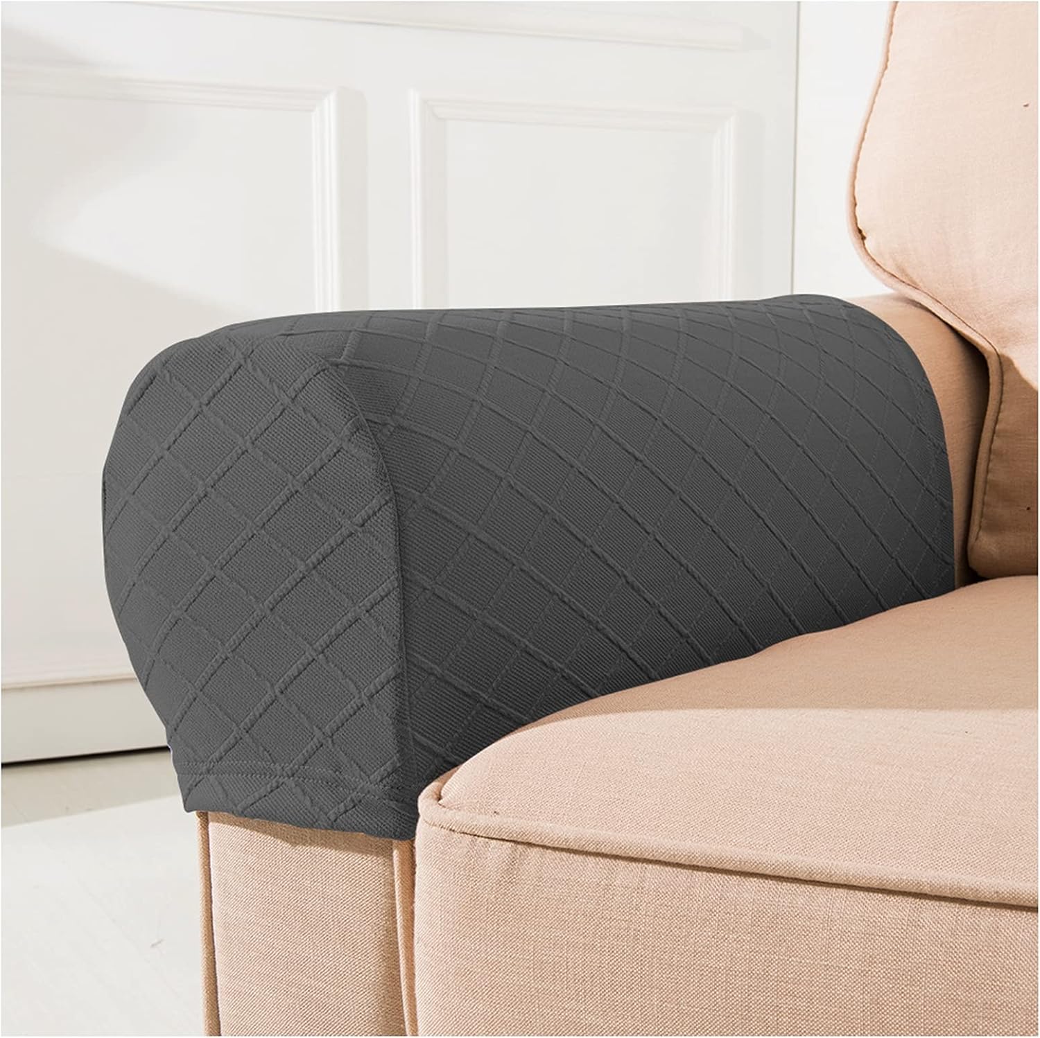 RRNAR Arm Caps for Sofa, Armrest Covers, Polyester Armchair