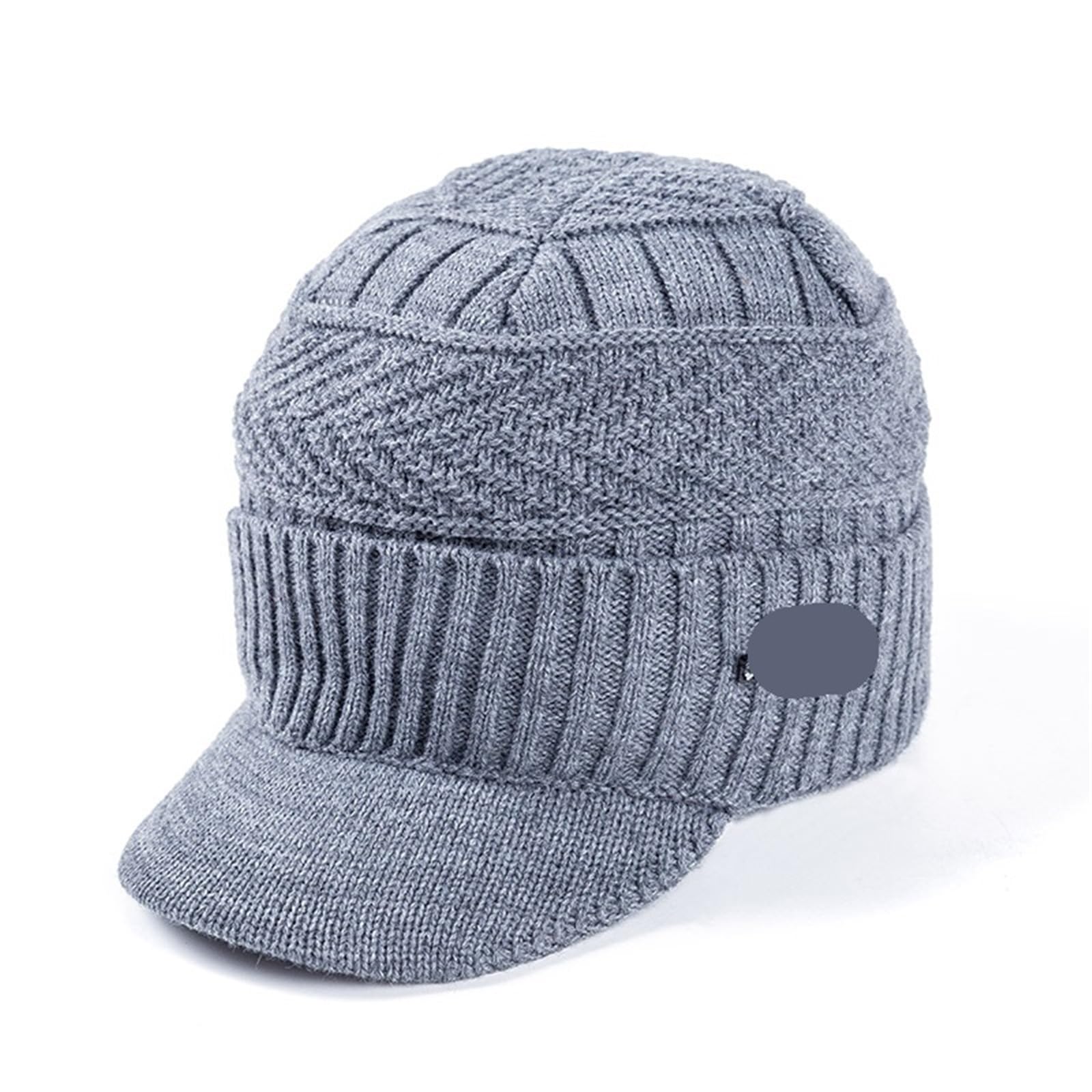 Gorros de invierno cálidos Unisex, gorro elegante con forro y ala gruesa punto for hombres mujeres, envío directo Para Invierno